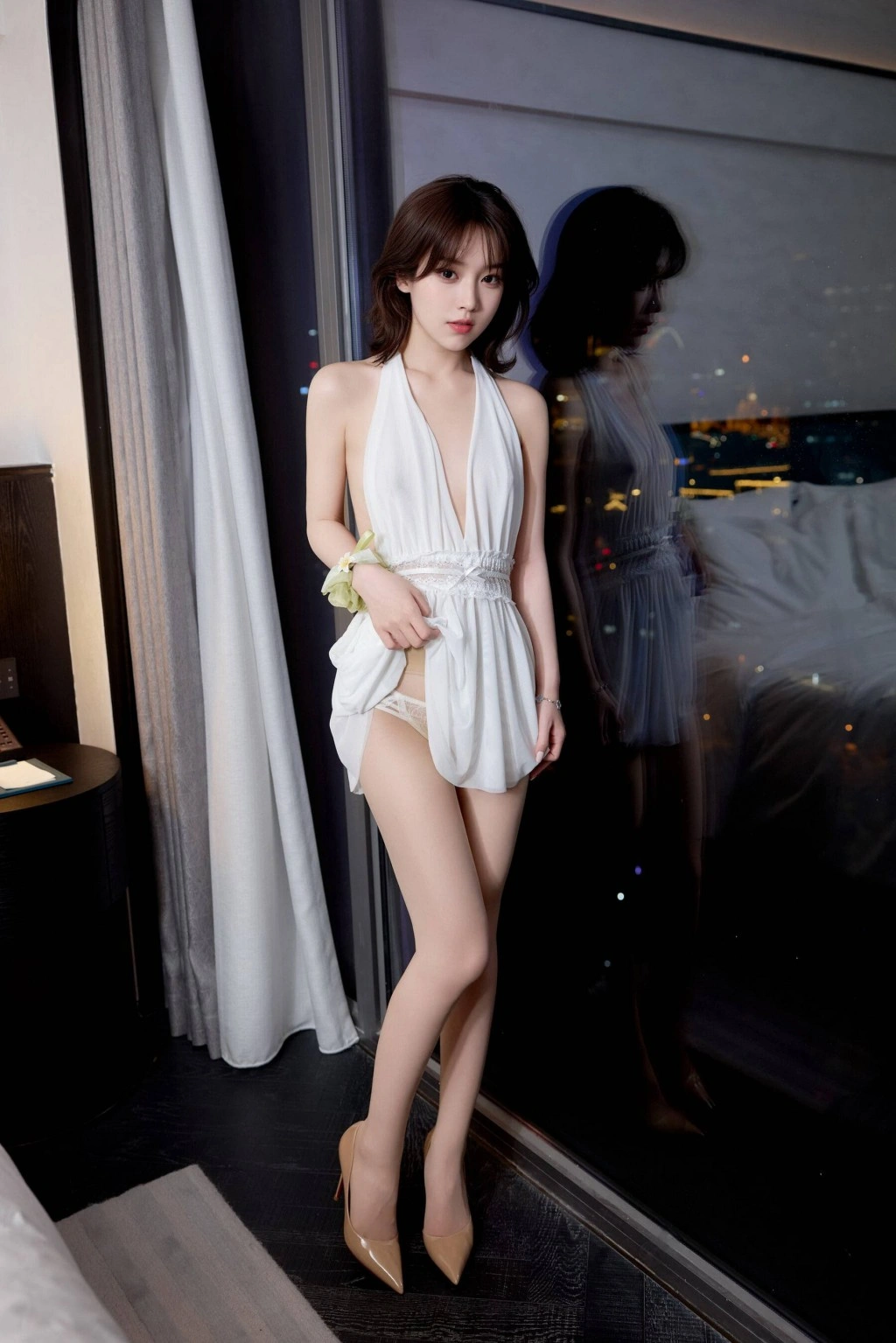 秀人网 汁汁 白色连衣短裙魅惑私拍写真插图 秀人网 汁汁 白色连衣短裙魅惑私拍写真