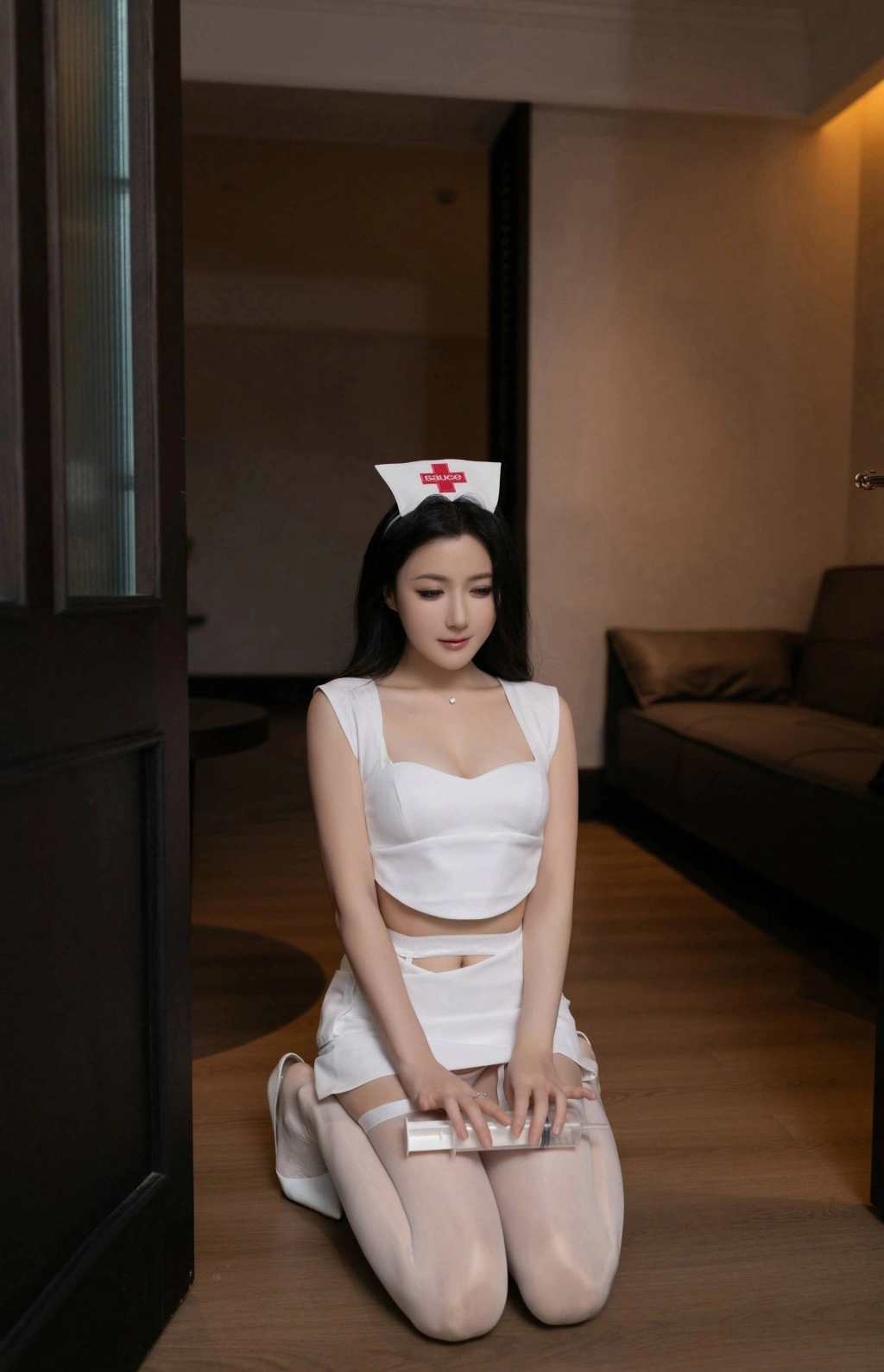 秀人网 鱼子酱 纯白护士装魅惑私拍写真插图 秀人网 鱼子酱 纯白护士装魅惑私拍写真