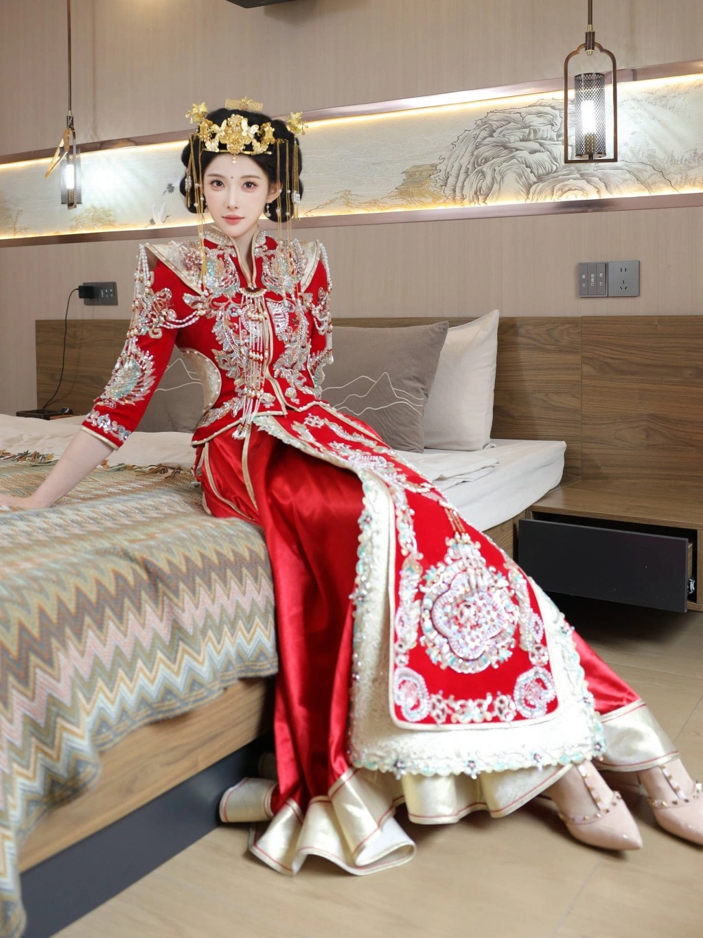 秀人网 梨霜儿 撩人私房写真 喜庆秀禾新娘造型插图1 秀人网 梨霜儿 撩人私房写真 喜庆秀禾新娘造型