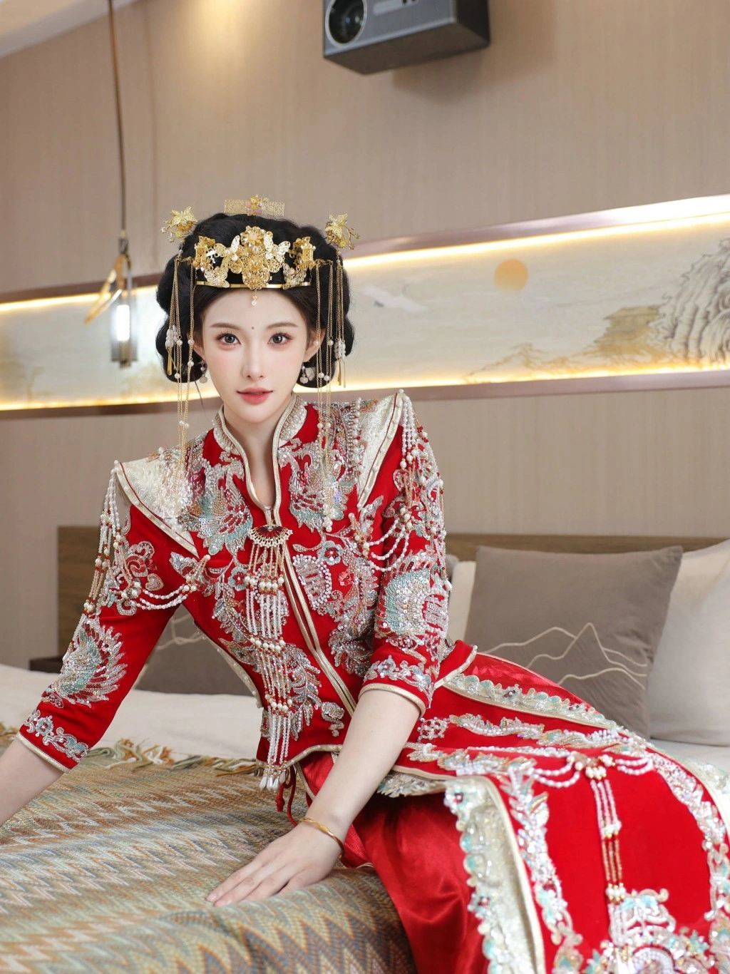 秀人网 梨霜儿 撩人私房写真 喜庆秀禾新娘造型插图 秀人网 梨霜儿 撩人私房写真 喜庆秀禾新娘造型
