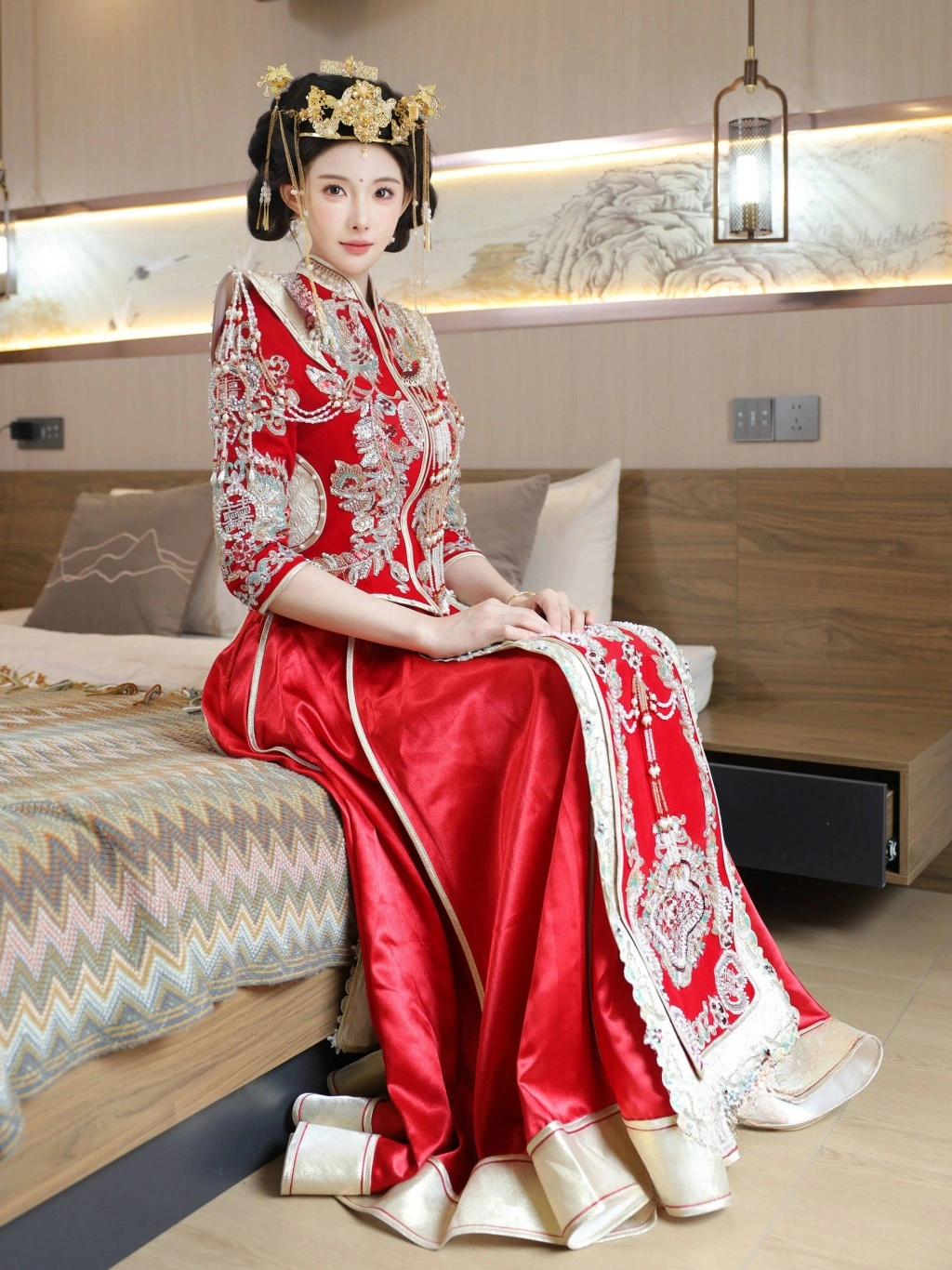秀人网 梨霜儿 撩人私房写真 喜庆秀禾新娘造型插图 秀人网 梨霜儿 撩人私房写真 喜庆秀禾新娘造型