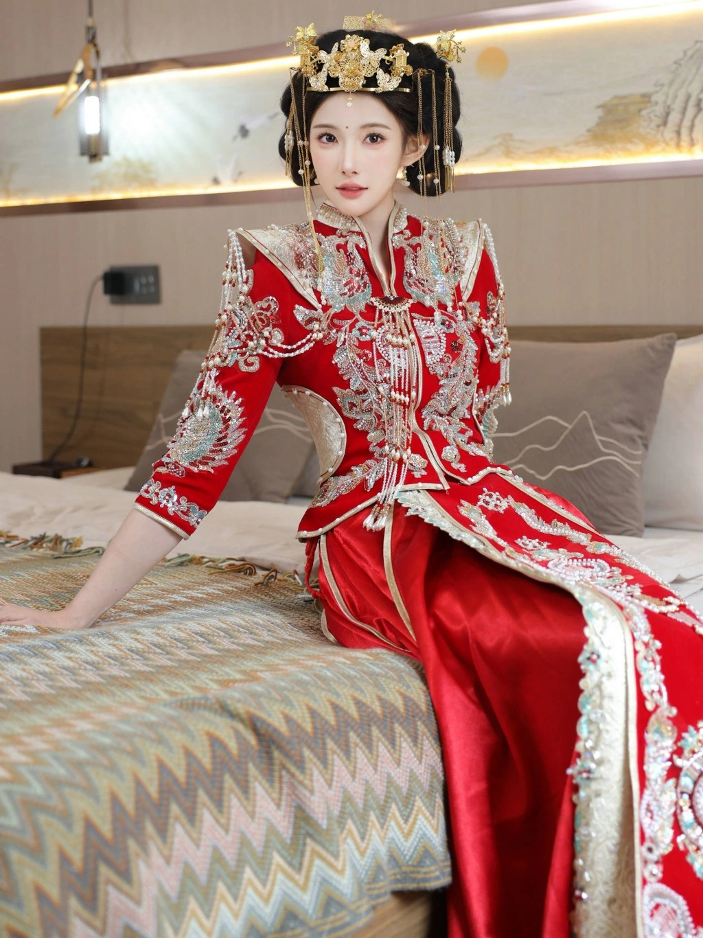 秀人网 梨霜儿 撩人私房写真 喜庆秀禾新娘造型插图 秀人网 梨霜儿 撩人私房写真 喜庆秀禾新娘造型
