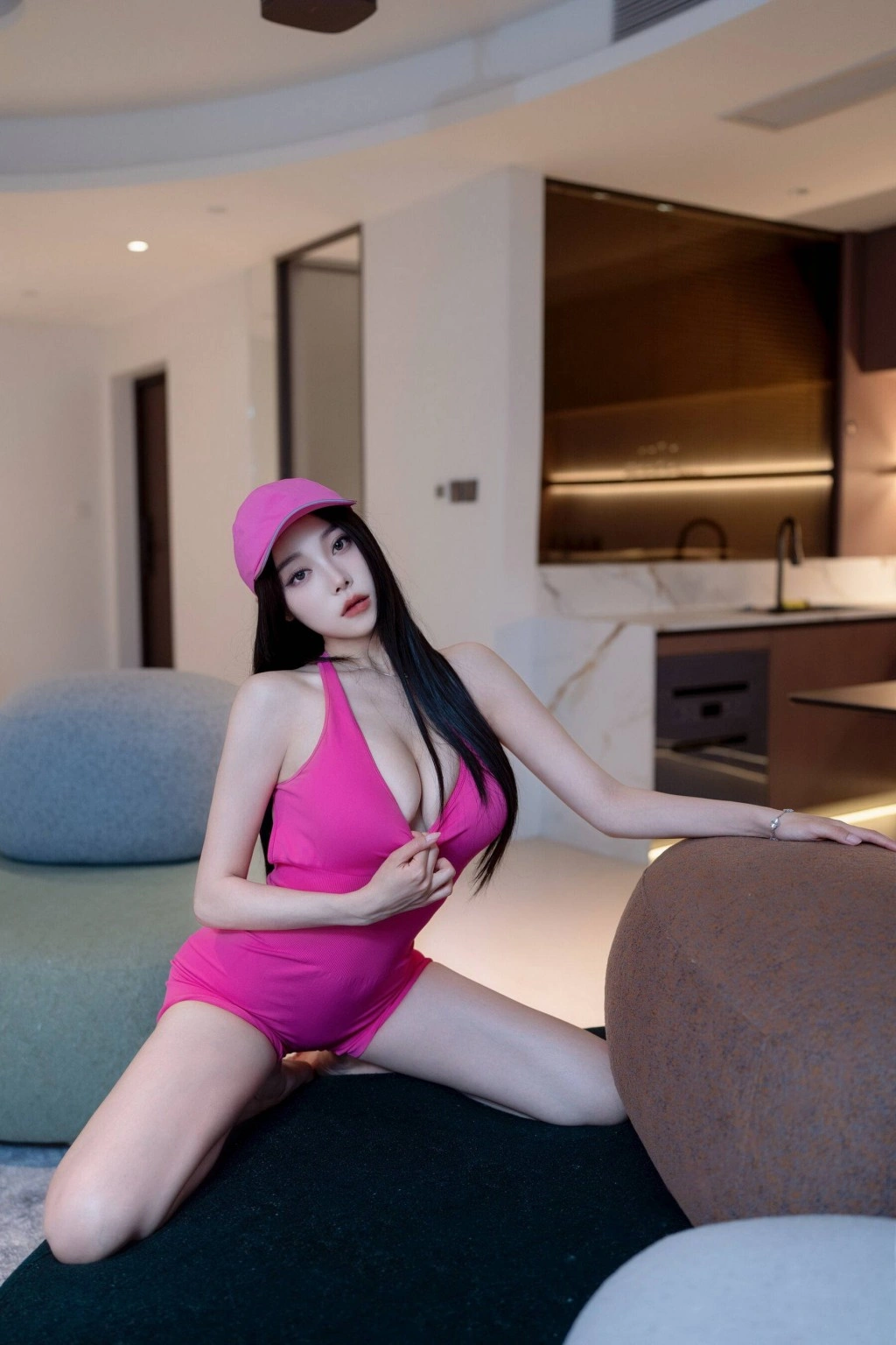 秀人网 清妙 迷人私房写真 玫红紧身瑜伽服插图 秀人网 清妙 迷人私房写真 玫红紧身瑜伽服