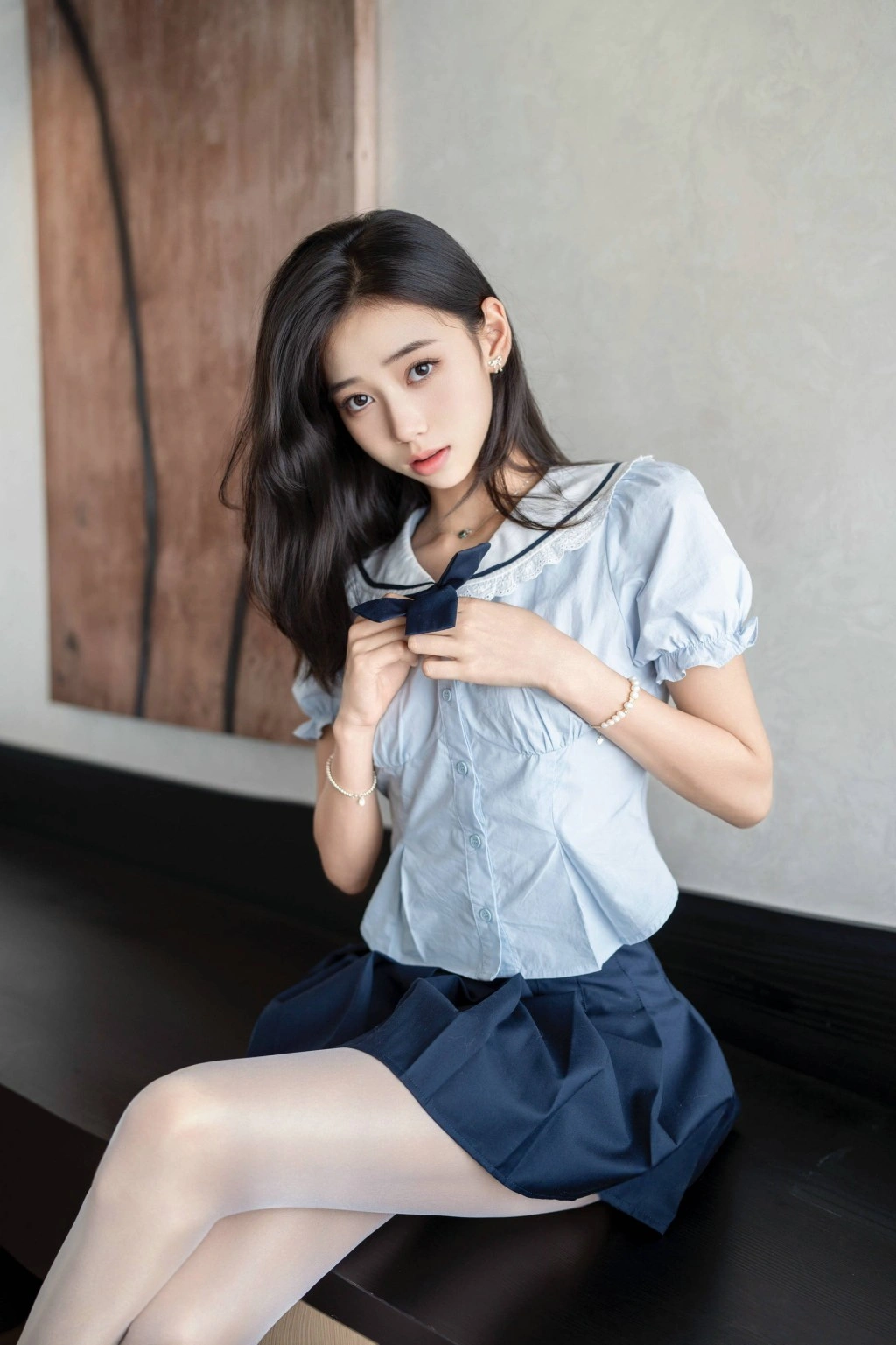 秀人网 时安安 白丝魅惑私拍写真
