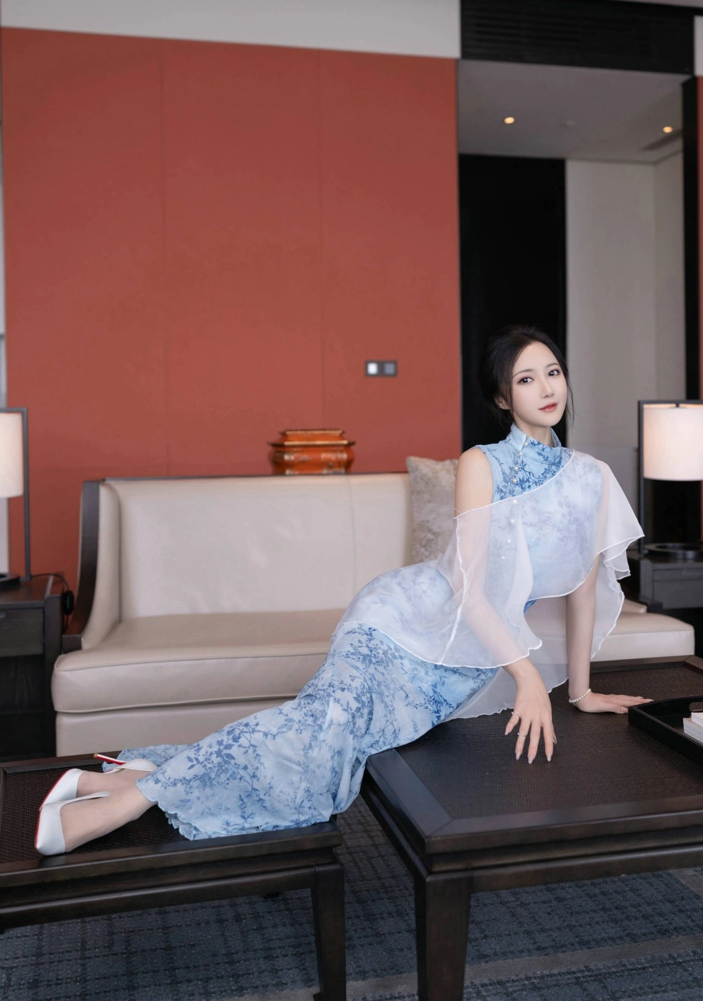 秀人网 鱼子酱Fish 青瓷薄纱轻纱曼舞魅惑私拍写真