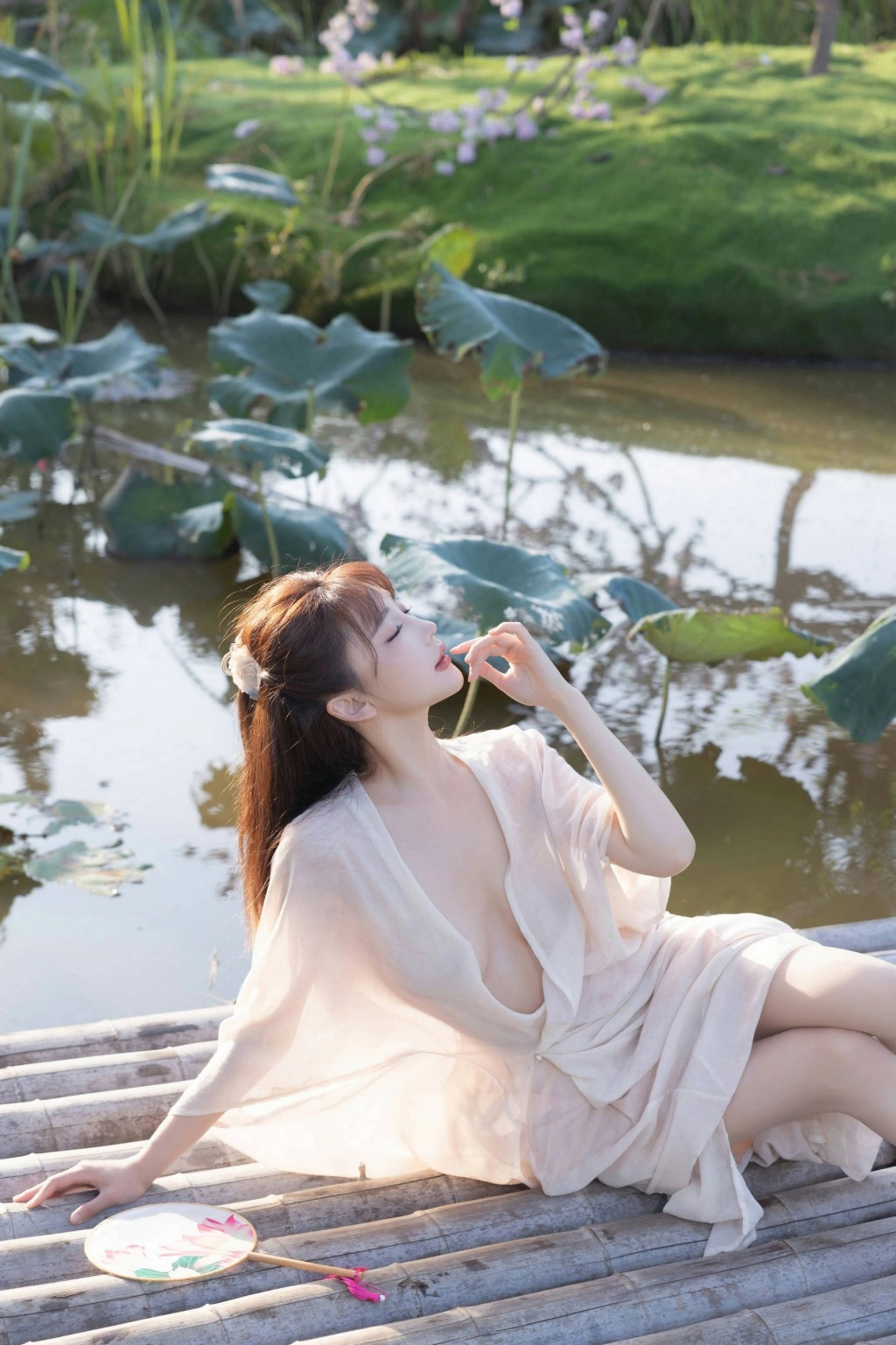 秀人网 陆萱萱 浅色薄纱古风魅惑私拍写真插图1 秀人网 陆萱萱 浅色薄纱古风魅惑私拍写真