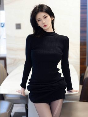 秀人网 赵语嫣baby 黑色包臀裙私拍写真
