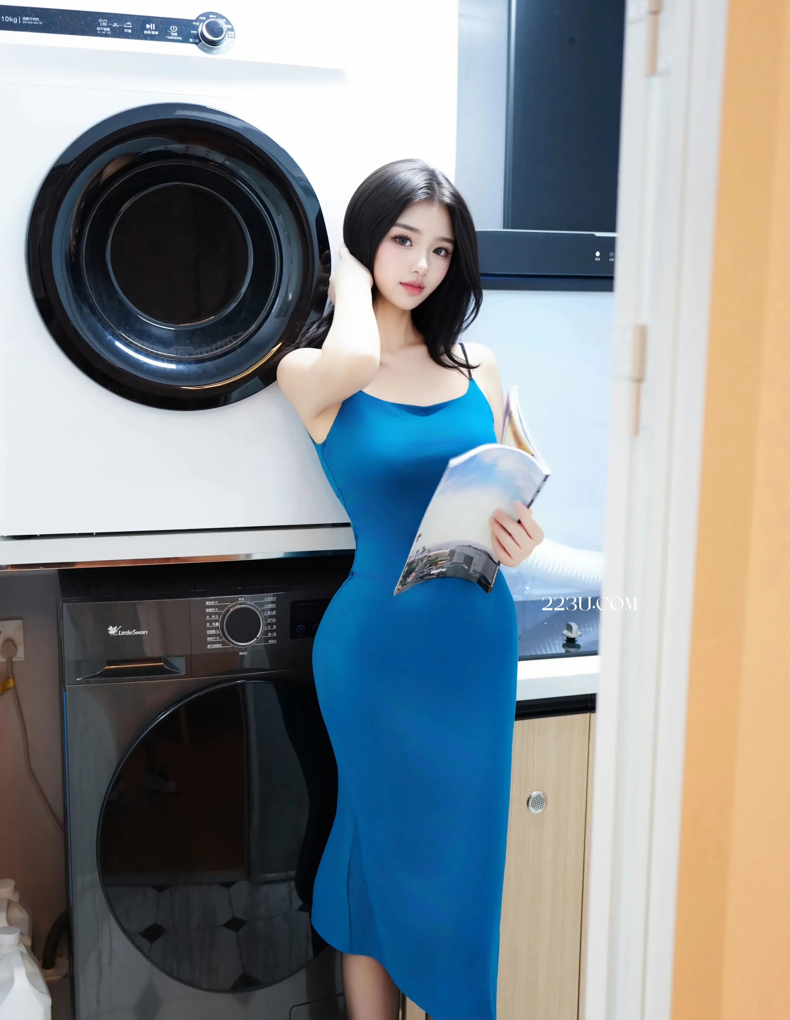 [XiuRen秀人网] No.10839 林悦溪儿 新人首套写真 性感蓝色吊带 [73张]插图1