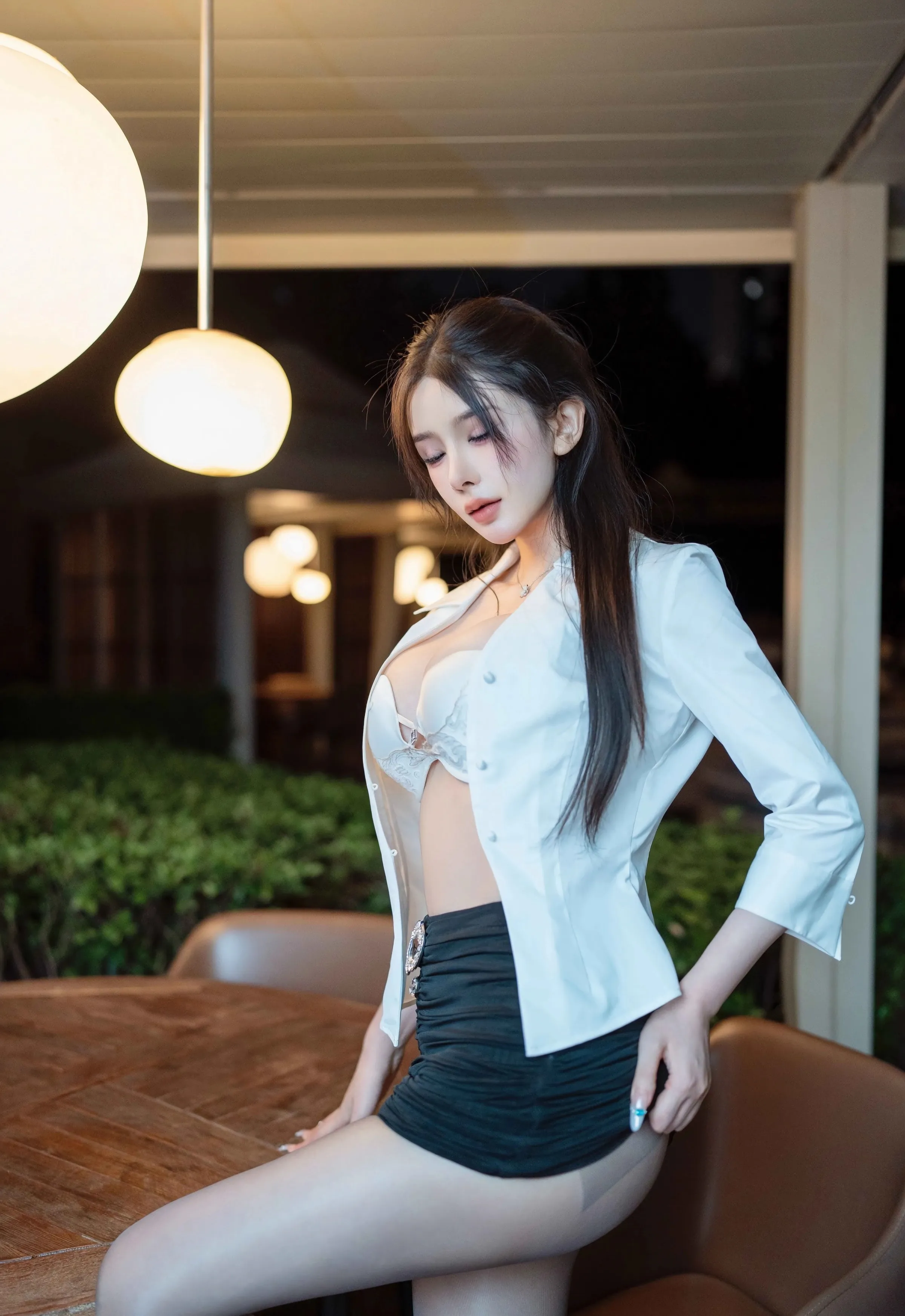[XINGYAN星颜社] VOL.406 李丽莎 白色衬衫 魅惑黑丝 性感写真 [66张]插图