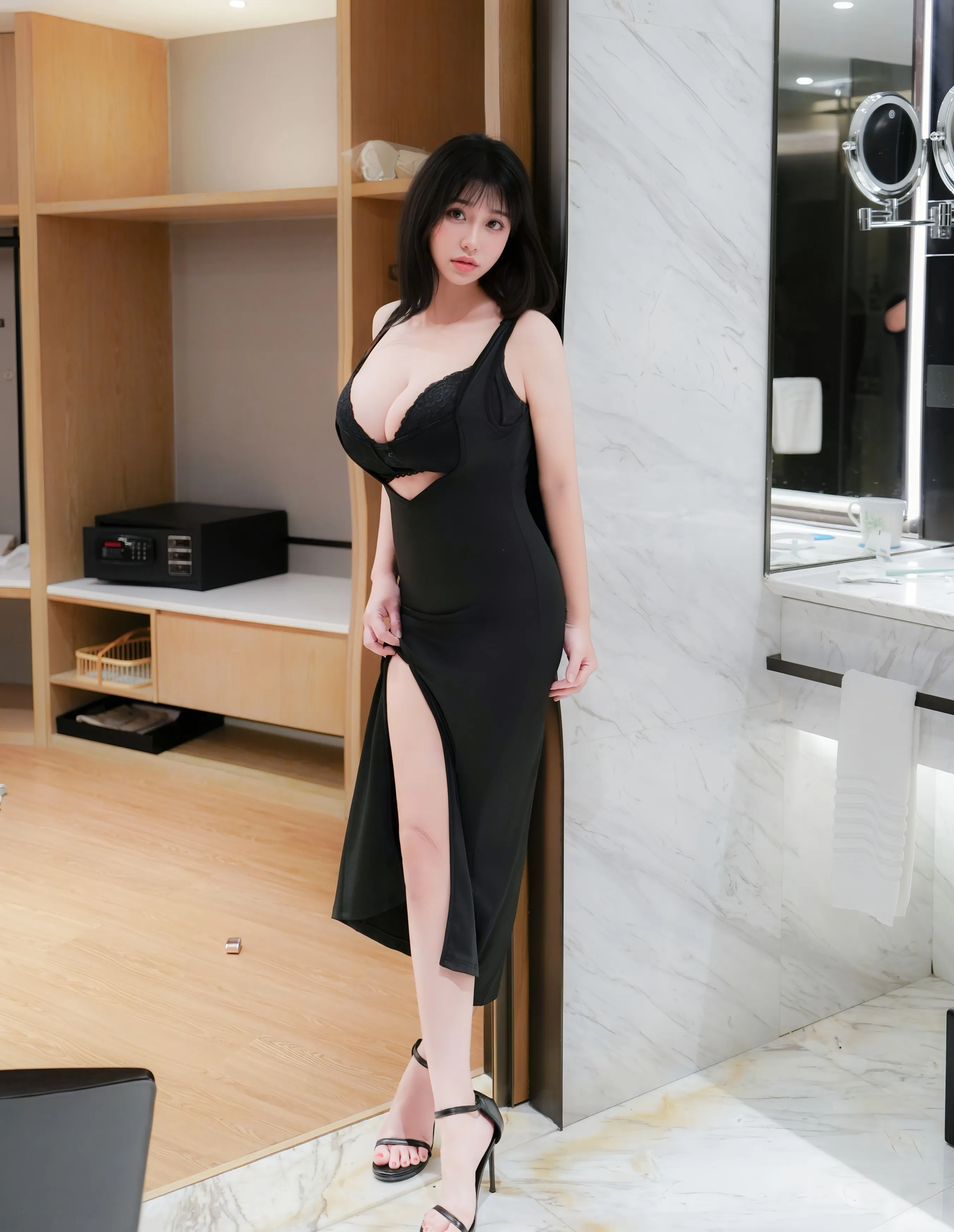 [XiuRen秀人网] No.10779 小紫藤 黑色内衣 性感写真 [64张]插图1