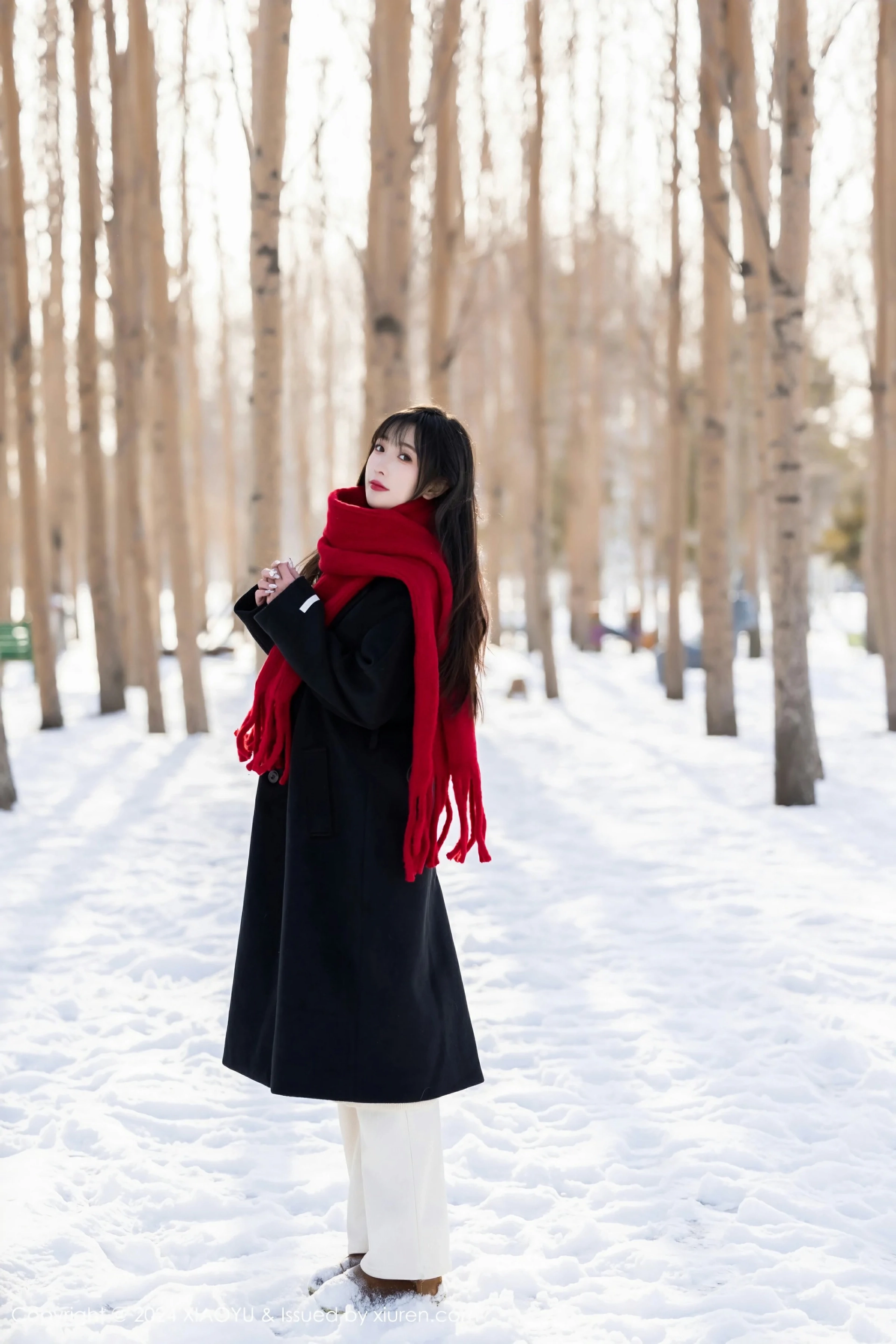 [XIAOYU语画界] VOL.1215 林星阑 性感黑色轻透内衣 哈尔滨旅拍写真 [93张]插图1