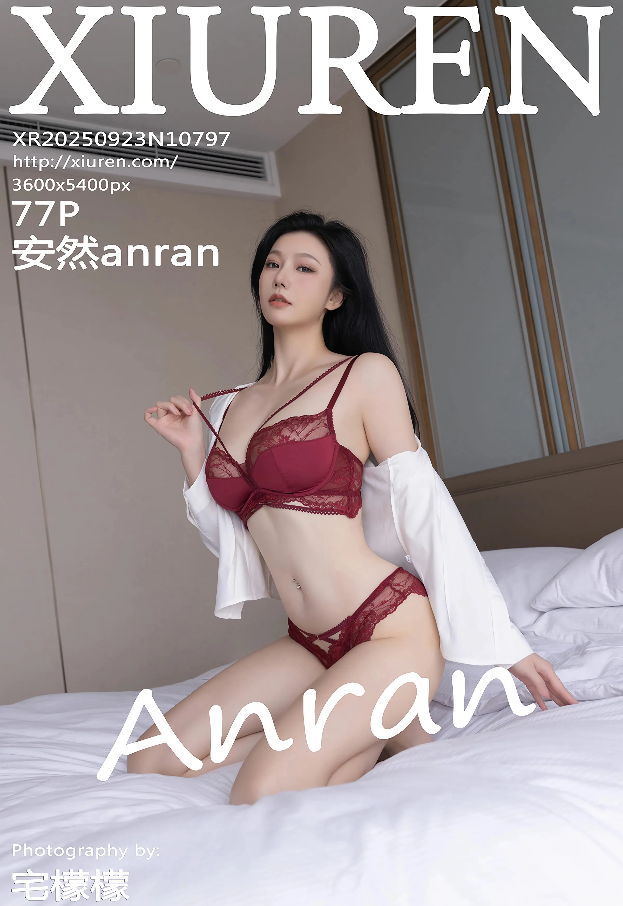 [XiuRen秀人网] No.10797 安然anran 红裙OL魅惑黑丝 性感写真 [77张]