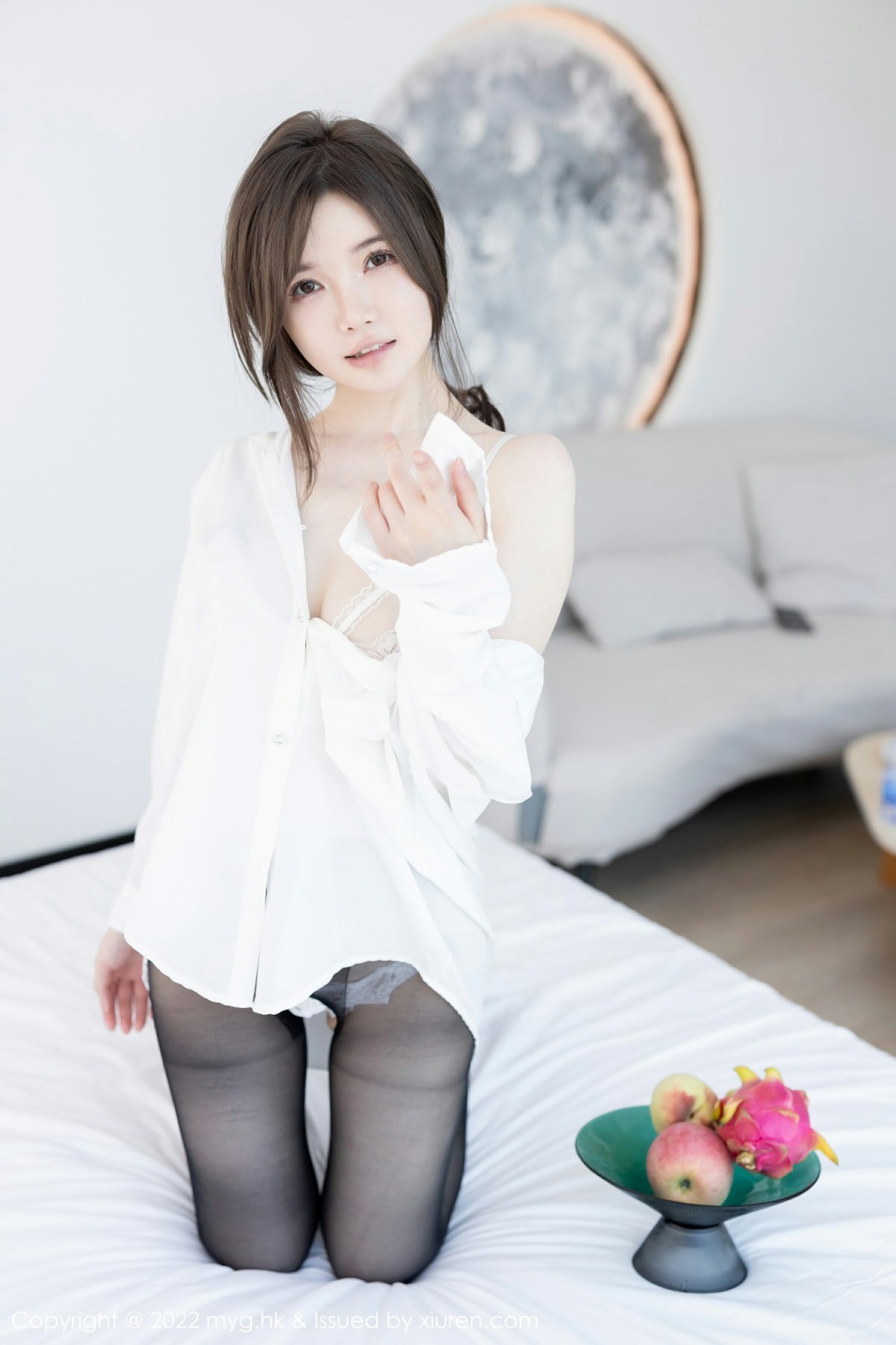 [MyGirl美媛馆] VOL.641 糯美子MINIbabe 童颜巨乳 性感白色蕾丝内衣 魅惑黑丝 桂林旅拍写真[59张]插图