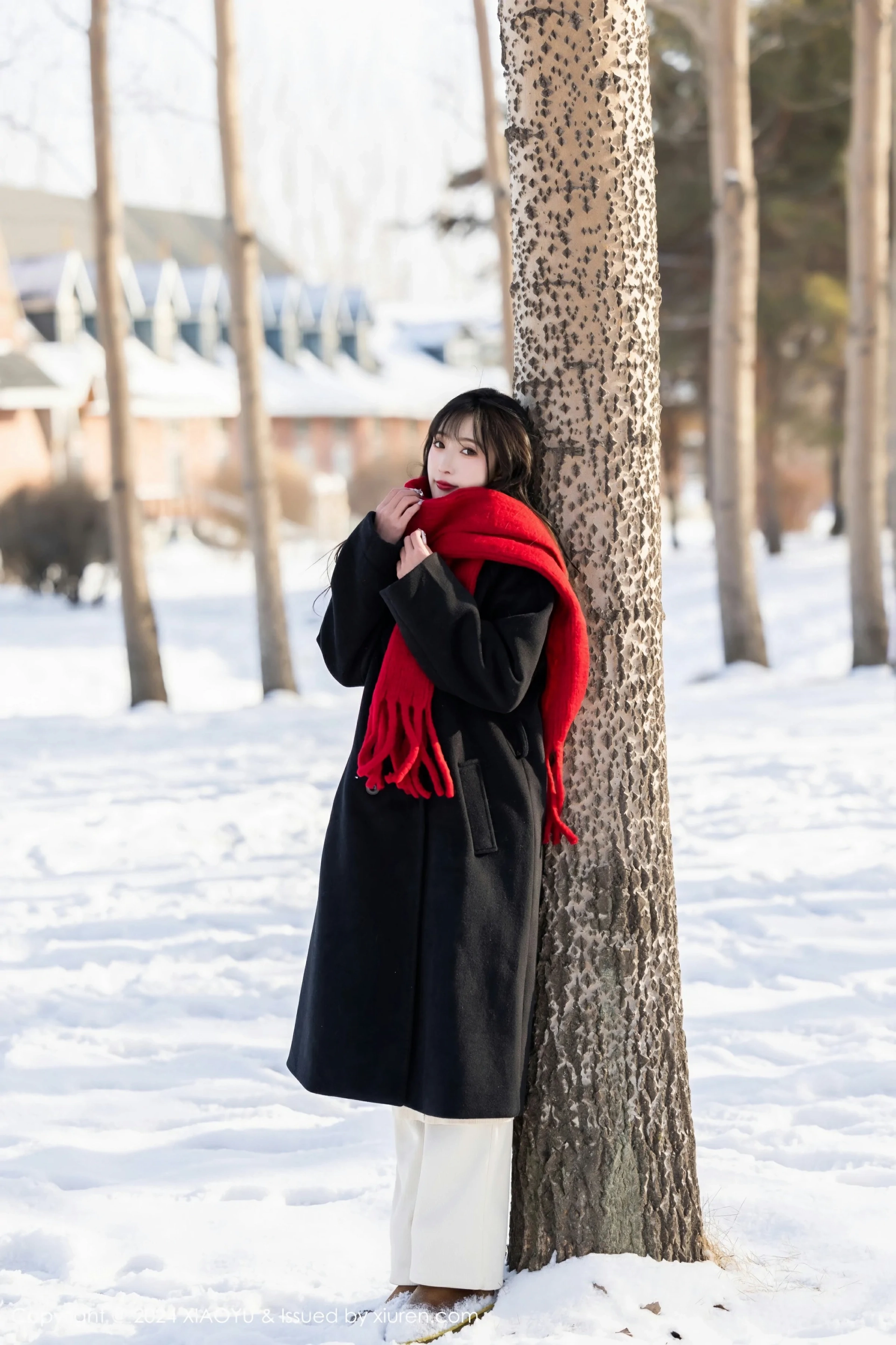 [XIAOYU语画界] VOL.1215 林星阑 性感黑色轻透内衣 哈尔滨旅拍写真 [93张]插图1