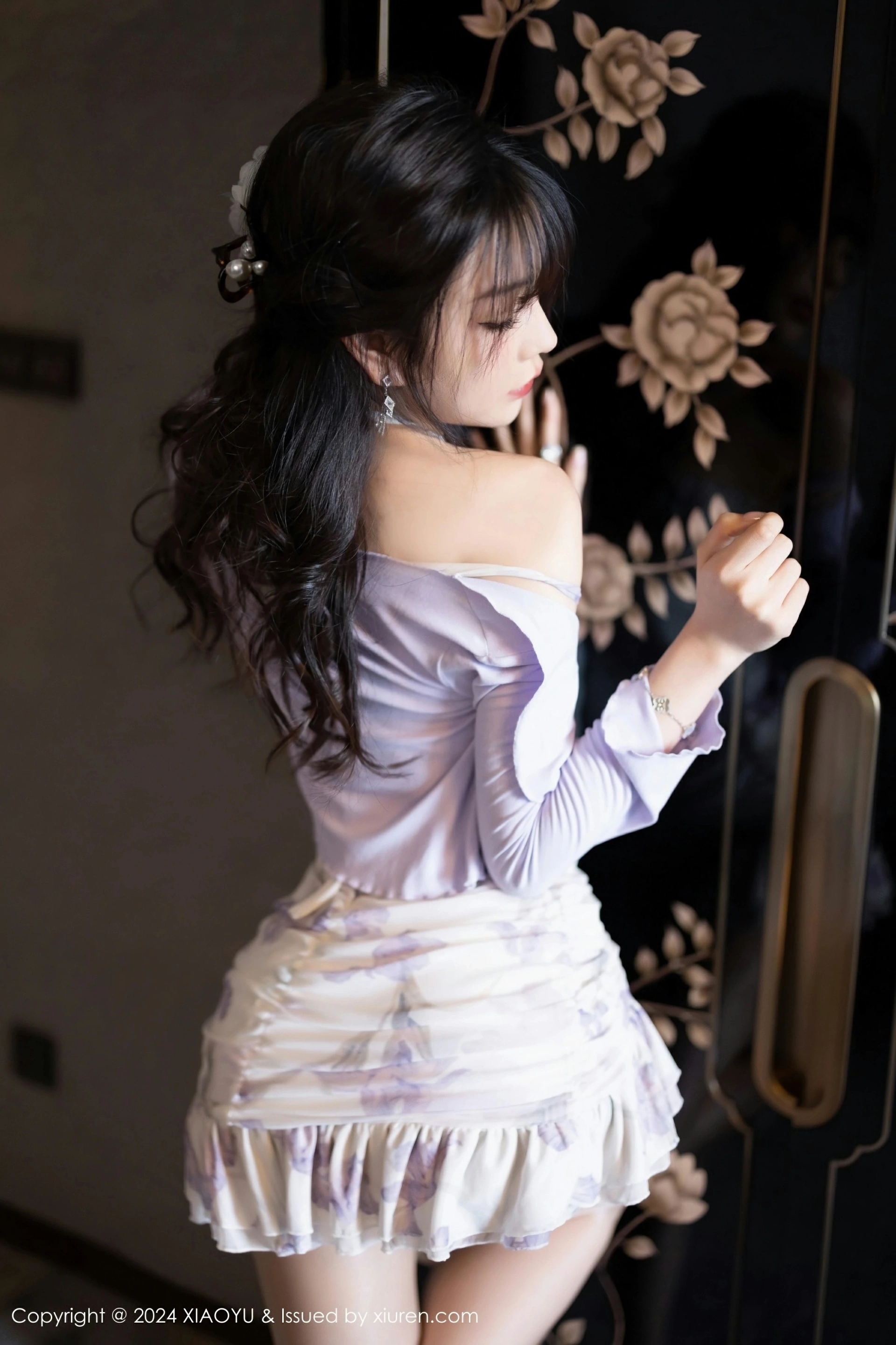 [XIAOYU语画界] VOL.1224 徐莉芝Booty 性感浅紫色连衣短裙 哈尔滨旅拍写真 [87张]插图1