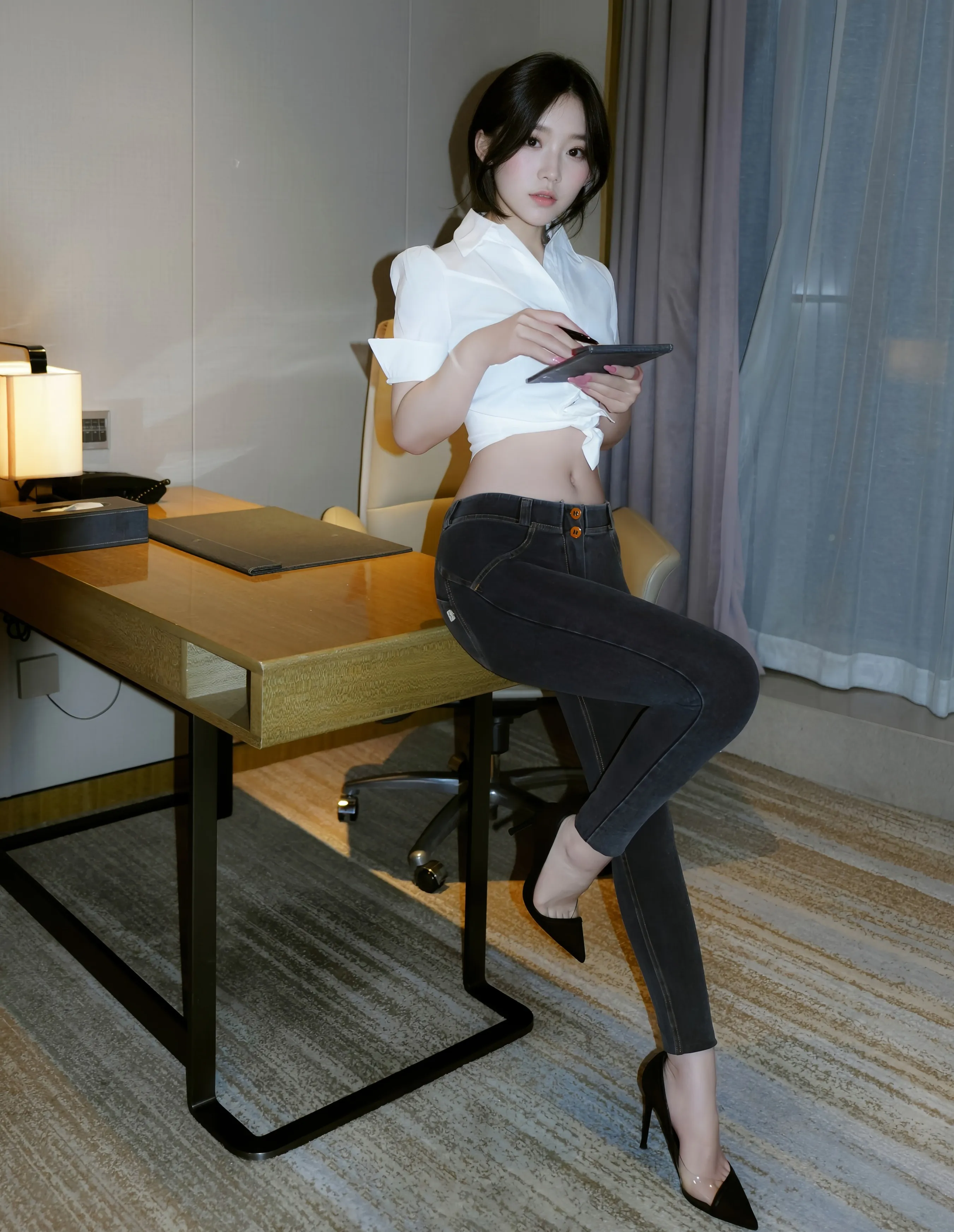 [XiuRen秀人网] No.10785 汁汁 蓝灰色内衣 性感写真 [76张]
