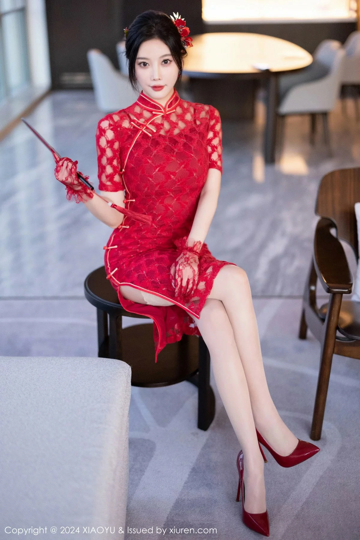 [XIAOYU语画界] VOL.1184 杨晨晨Yome 性感红色中式婚服 海南旅拍写真 [82张]插图