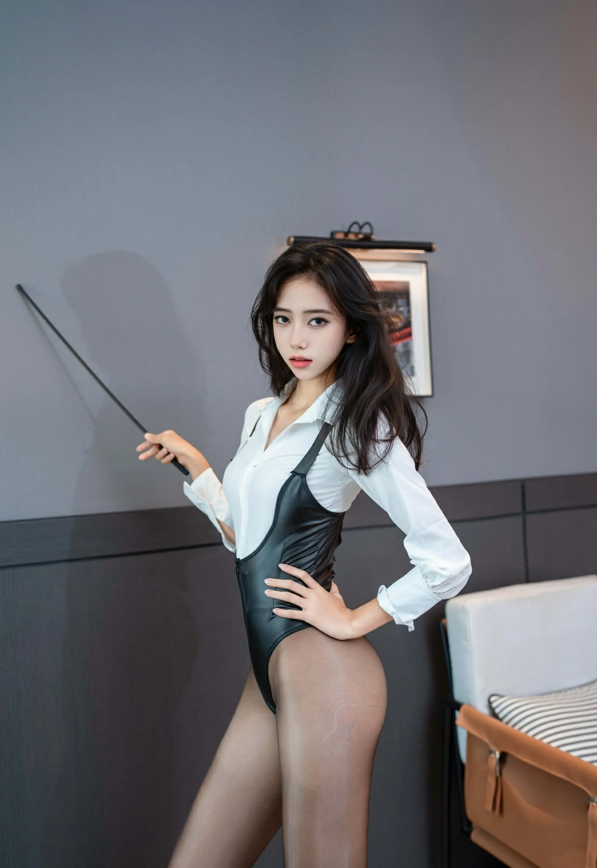 [XINGYAN星颜社] VOL.400 时安安 白色衬衫 魅惑黑丝 性感写真 [71张]插图1