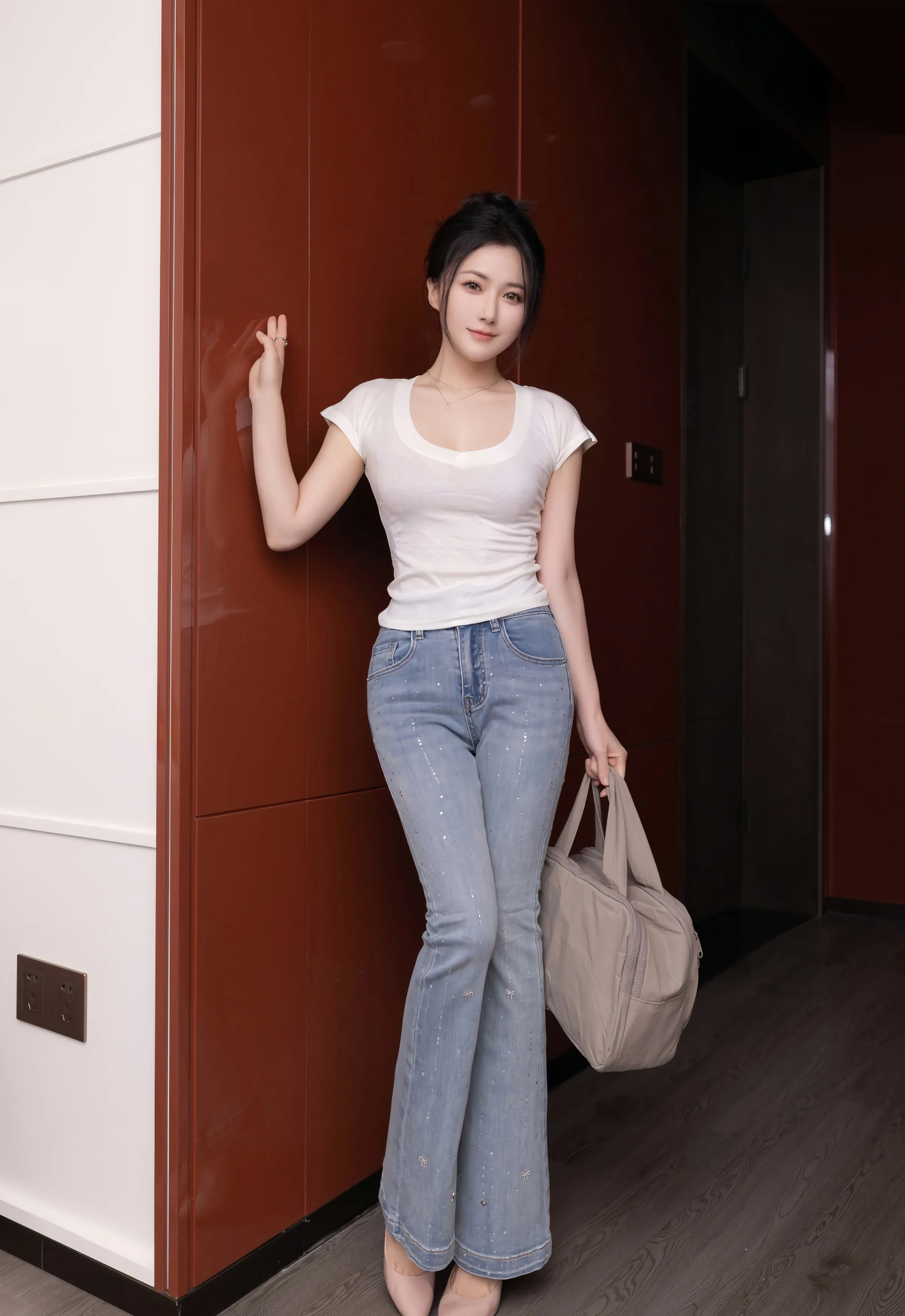 [XiuRen秀人网] No.10858 鱼子酱Fish 暖灰色蕾丝服饰 性感写真 [76张]