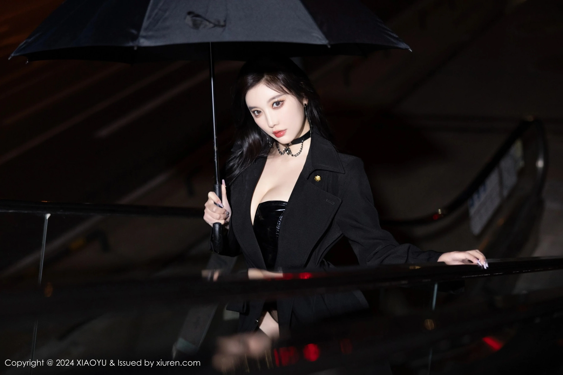 [XIAOYU语画界] VOL.1241 杨晨晨Yome 性感黑色皮质内衣 哈尔滨旅拍写真 [85张]插图