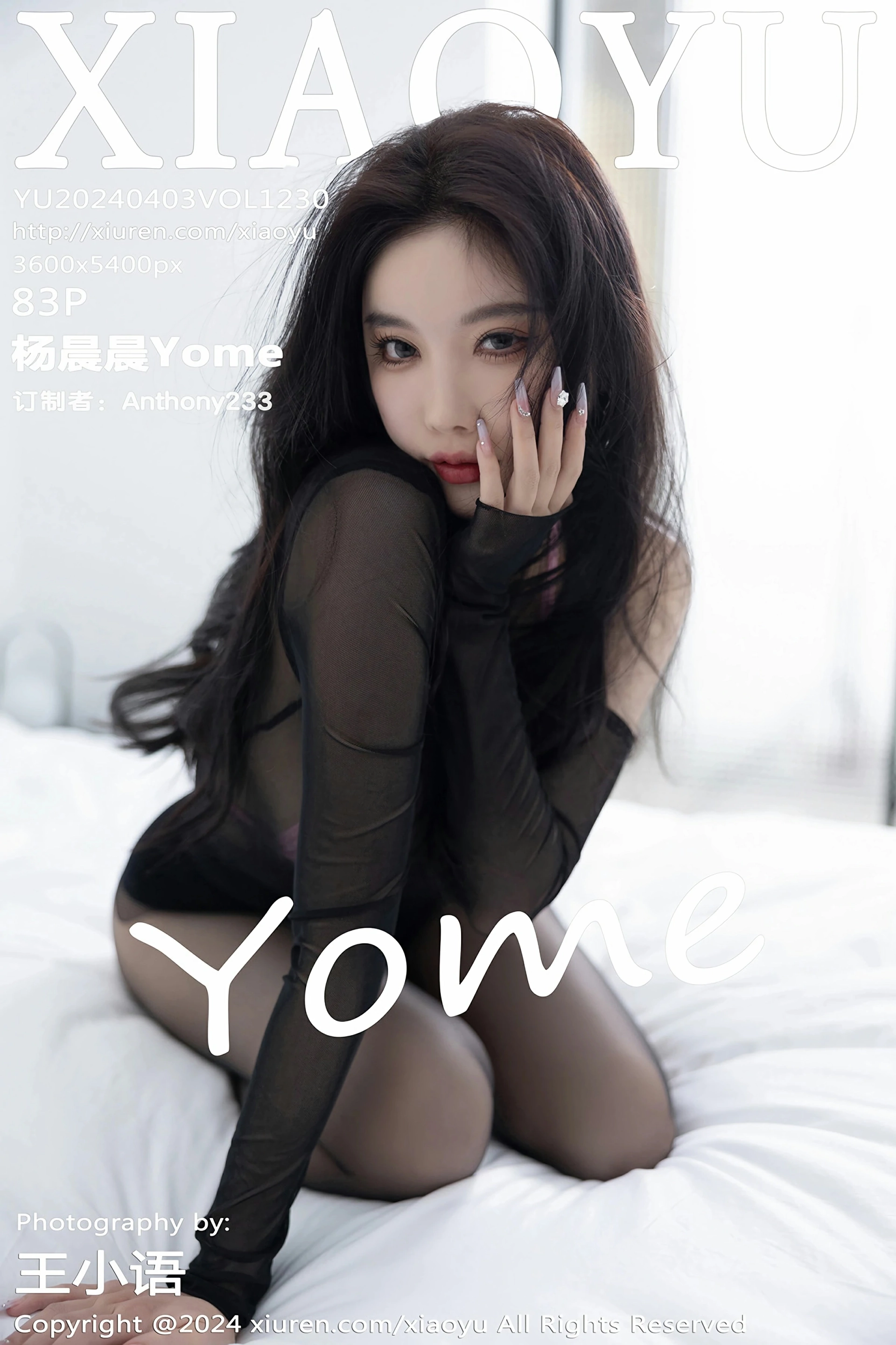 [XIAOYU语画界] VOL.1230 杨晨晨Yome 性感黑色轻透服饰 魅惑黑丝 哈尔滨旅拍写真 [83张]插图
