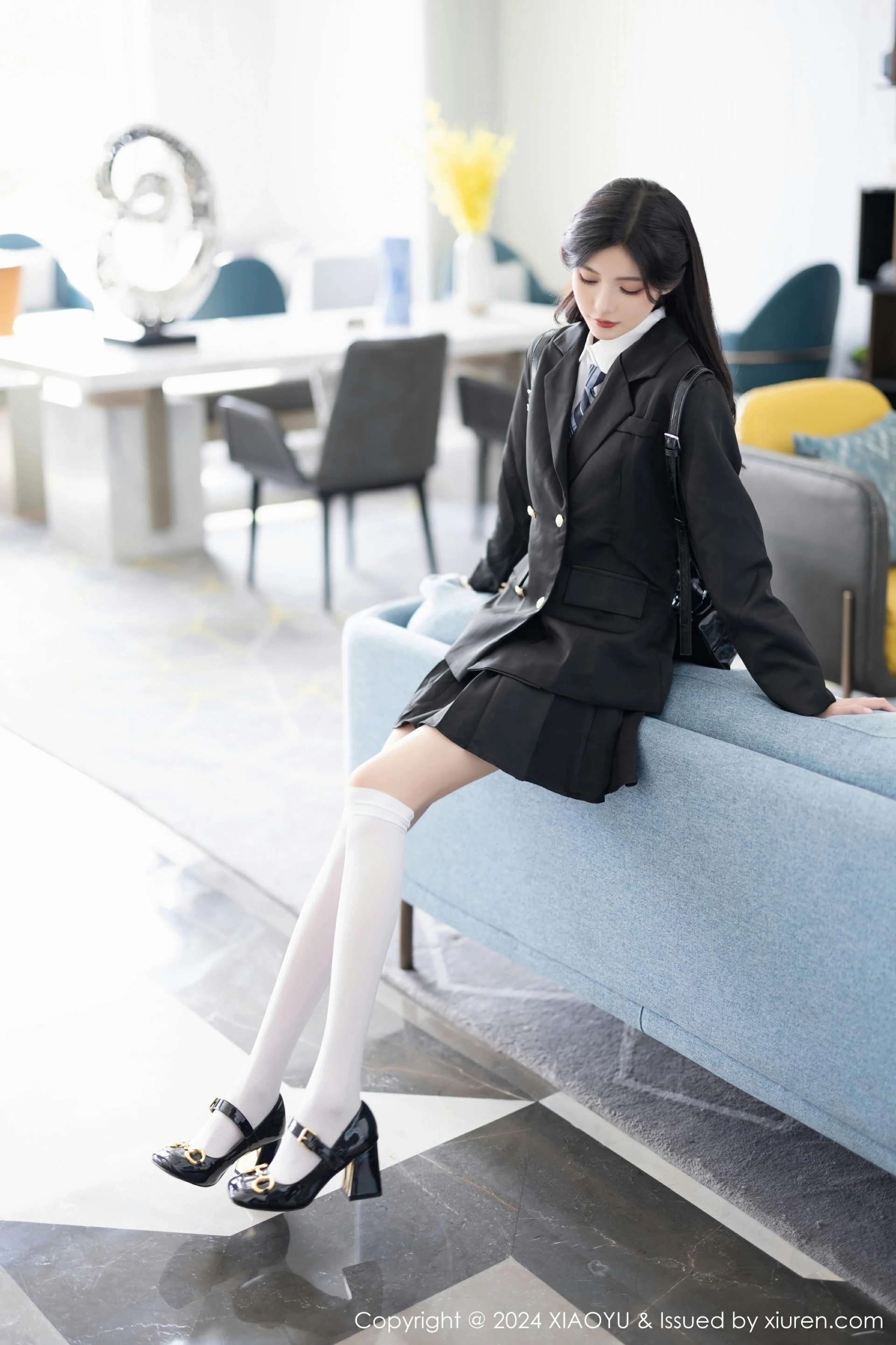 [XIAOYU语画界] VOL.1204 程程程- 深色日系学妹制服 黑色内衣 性感写真 [83张]插图