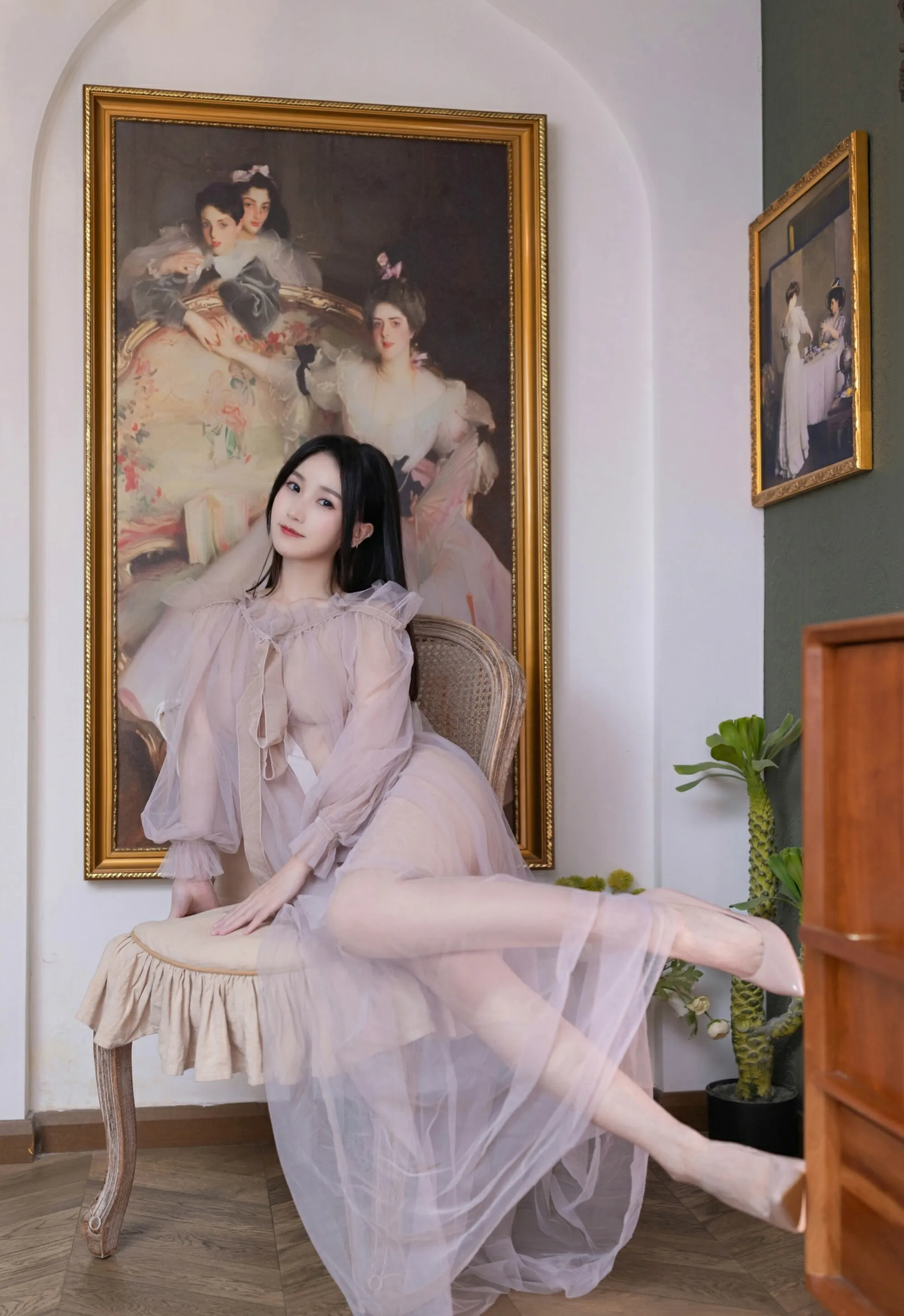 [XiuRen秀人网] No.10752 杏子Yada 紫色内衣 轻透粉纱 性感写真 [68张]插图