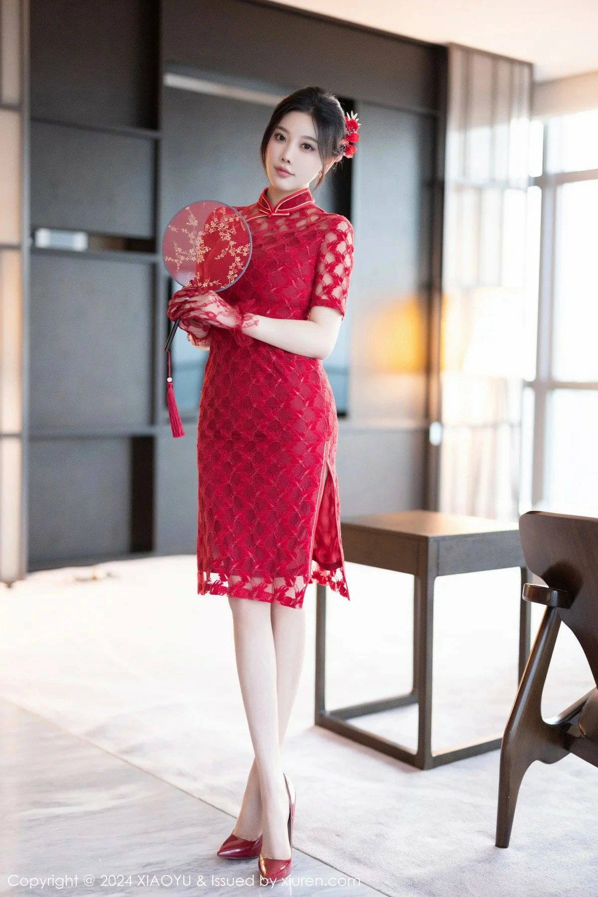 [XIAOYU语画界] VOL.1184 杨晨晨Yome 性感红色中式婚服 海南旅拍写真 [82张]插图1