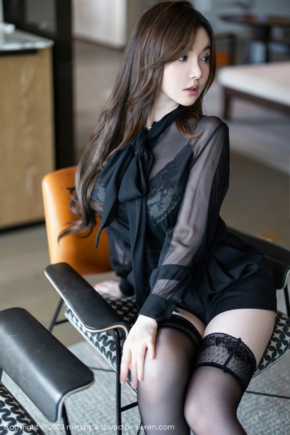 [MyGirl美媛馆] VOL.649 糯美子MINIbabe 性感黑色蕾丝内衣 澳门旅拍写真 [62张]插图