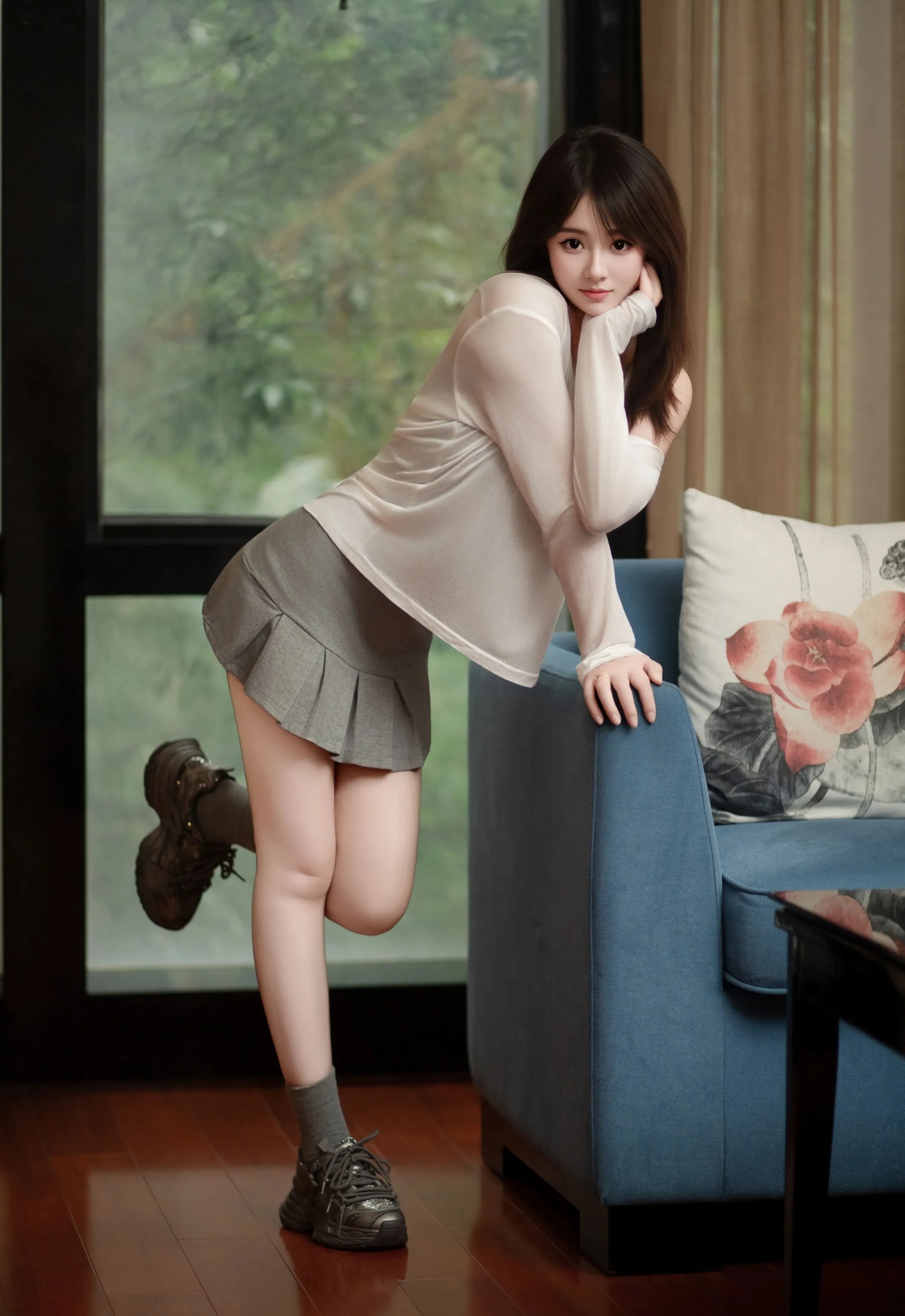 [XiuRen秀人网] No.10845 炎恬kitty 浅色短裙 性感写真 [68张]