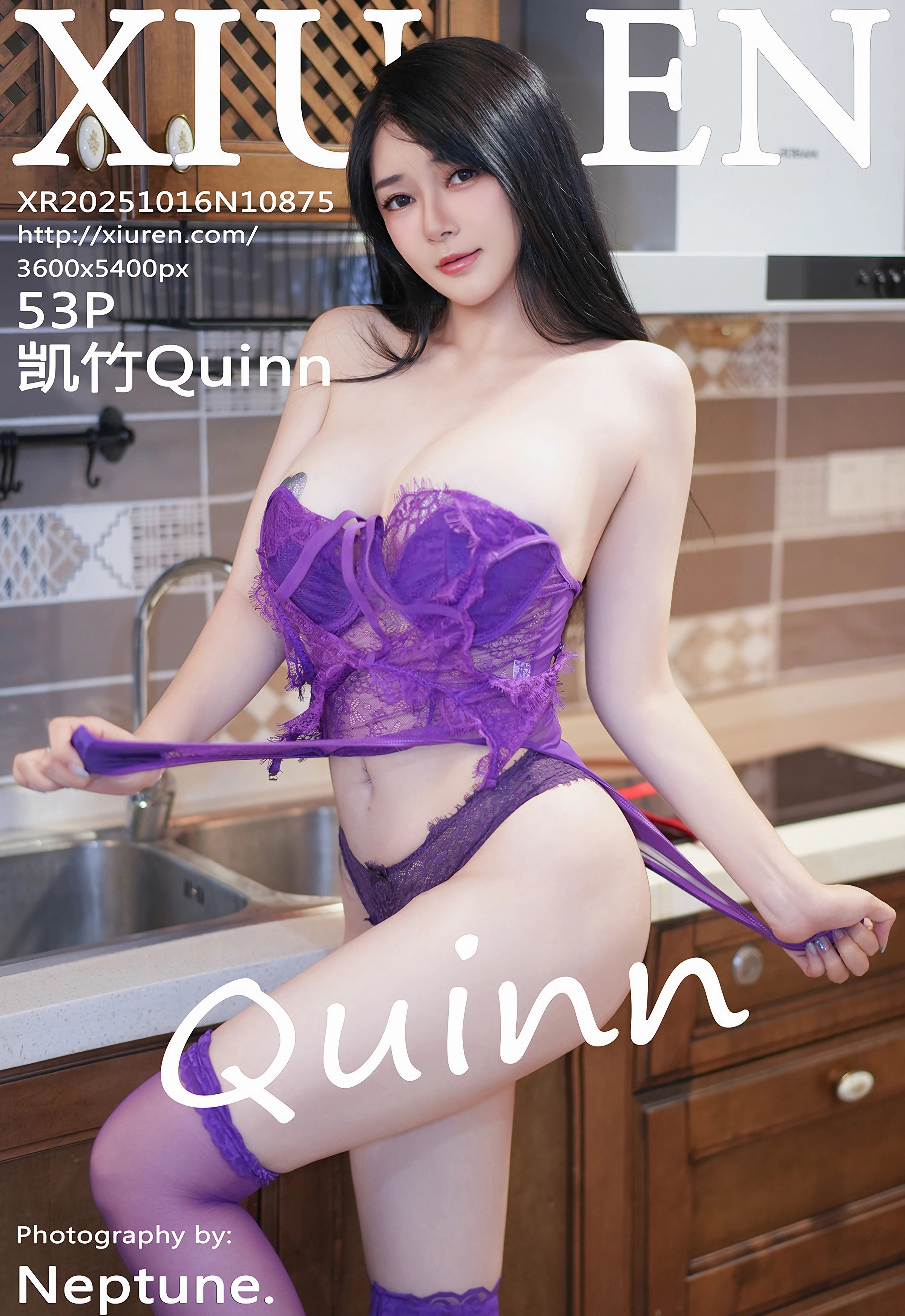 [XiuRen秀人网] No.10875 凯竹Quinn 紫色内衣 性感写真 [53张]