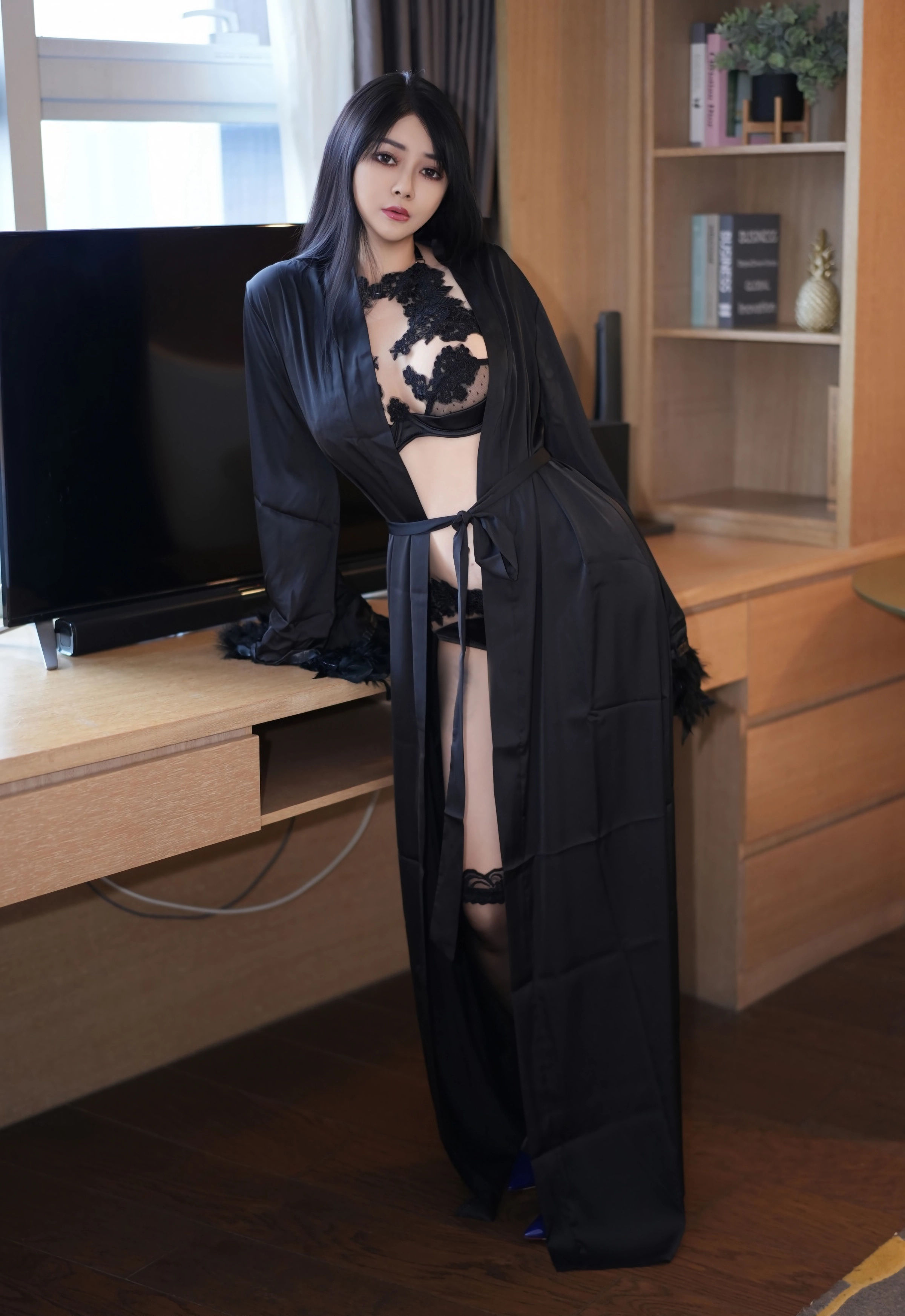 [YOUMI尤蜜荟] VOL.1182 凯竹Quinn 黑色内衣 性感写真 [62张]插图1