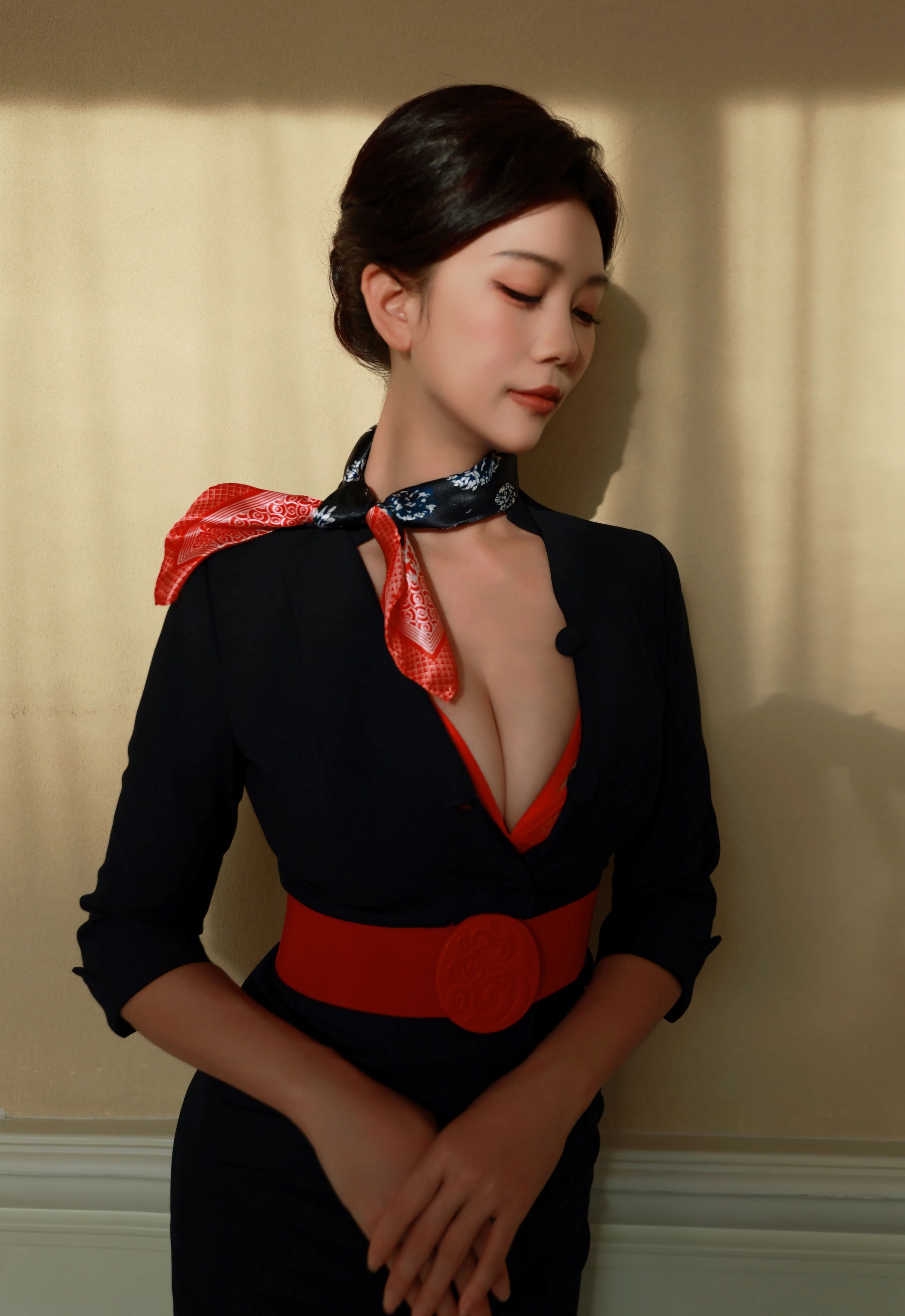 [XiuRen秀人网] No.11009 玫瑰我爱你 空姐制服 肉色丝袜 性感写真 [83张]插图1