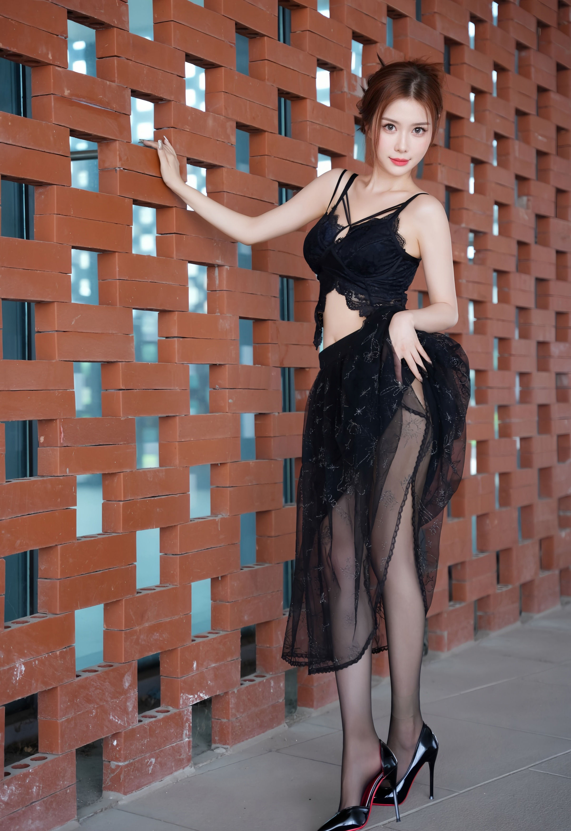 [XiuRen秀人网] No.11016 白芷yy 黑色内衣 性感写真 [79张]插图1
