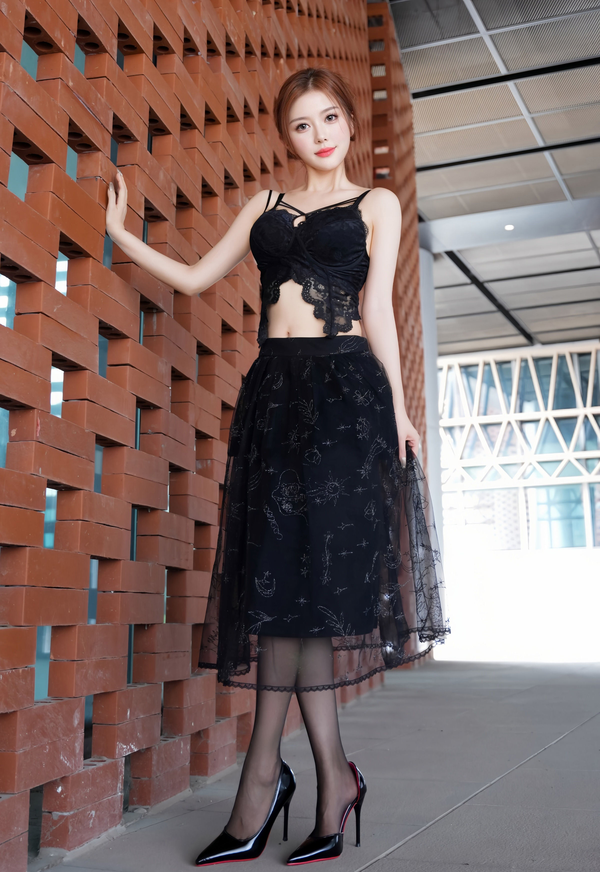 [XiuRen秀人网] No.11016 白芷yy 黑色内衣 性感写真 [79张]插图