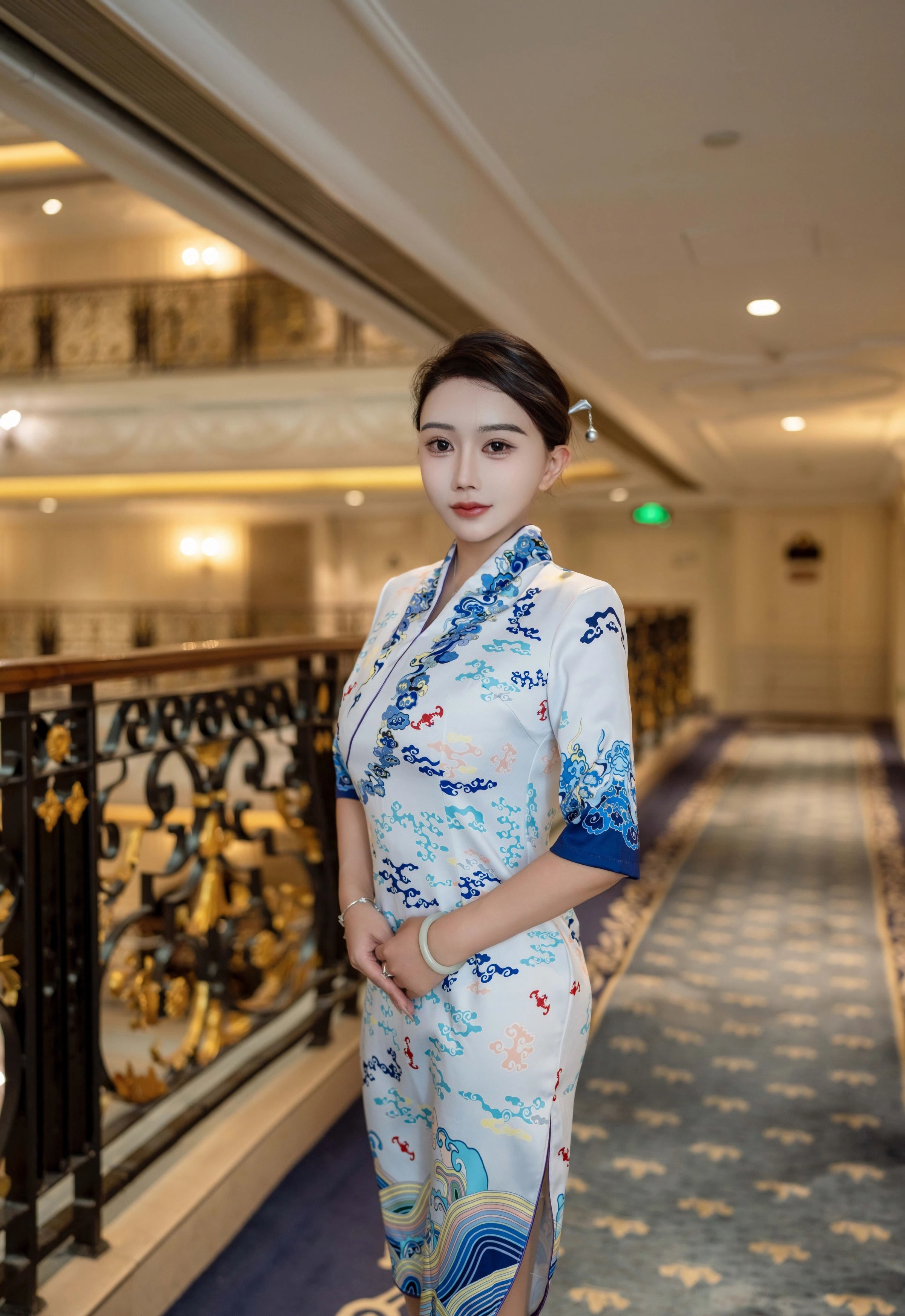 [XINGYAN星颜社] VOL.435 李若汐 浅色旗袍 魅惑肉丝 性感写真 [76张]插图1