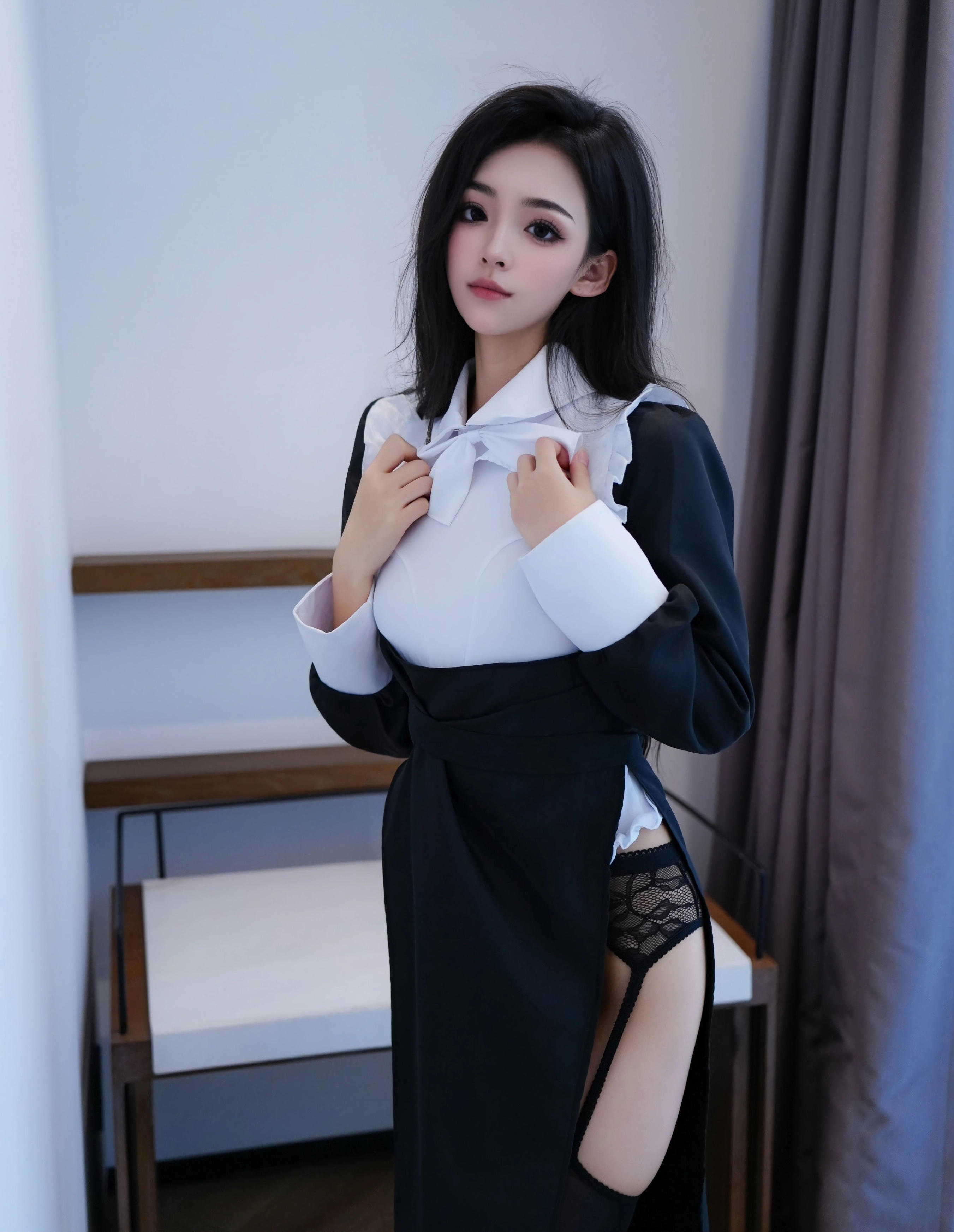 [XiuRen秀人网] No.11059 白琮瑗 黑白修女服 性感写真 [65张]插图1