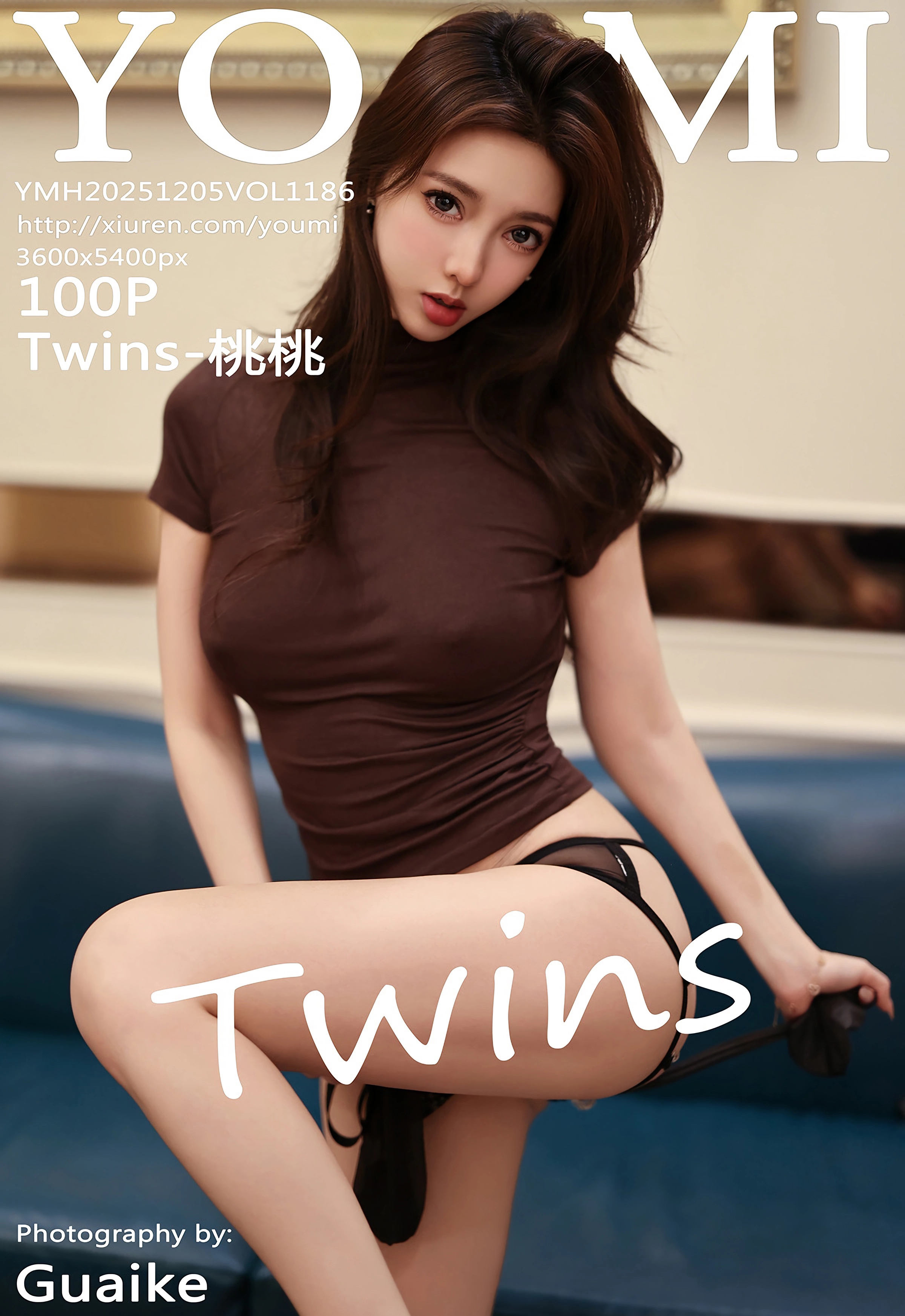 [YOUMI尤蜜荟] VOL.1186 Twins-桃桃 黑色西服 魅惑黑丝 性感写真 [100张]插图
