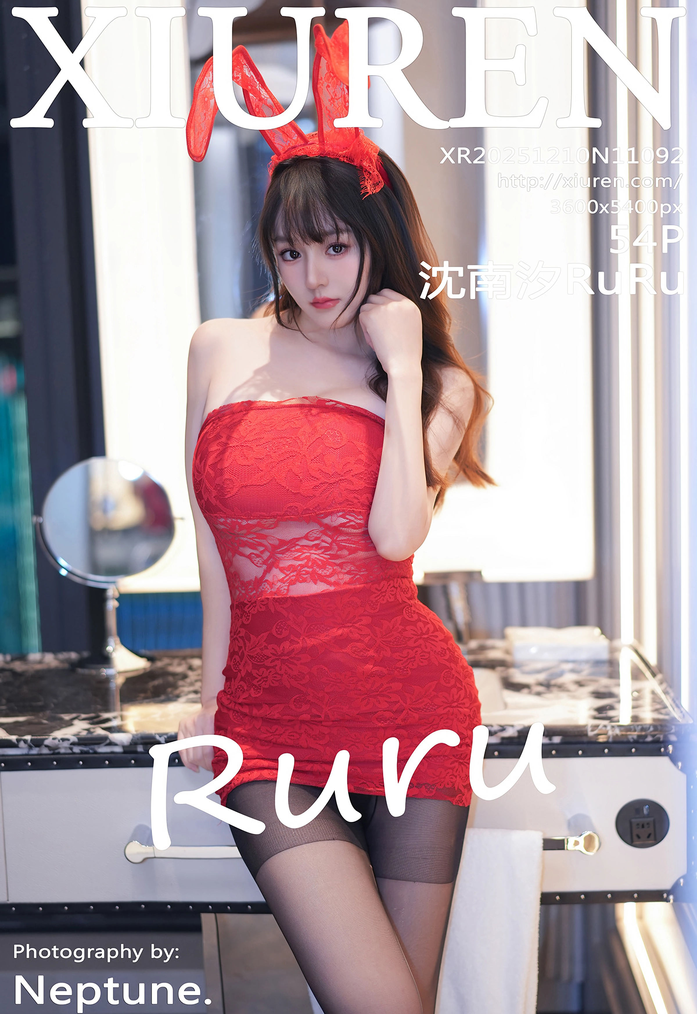 [XiuRen秀人网] No.11092 沈南汐RuRu 红色连衣短裙 性感写真 [54张]插图
