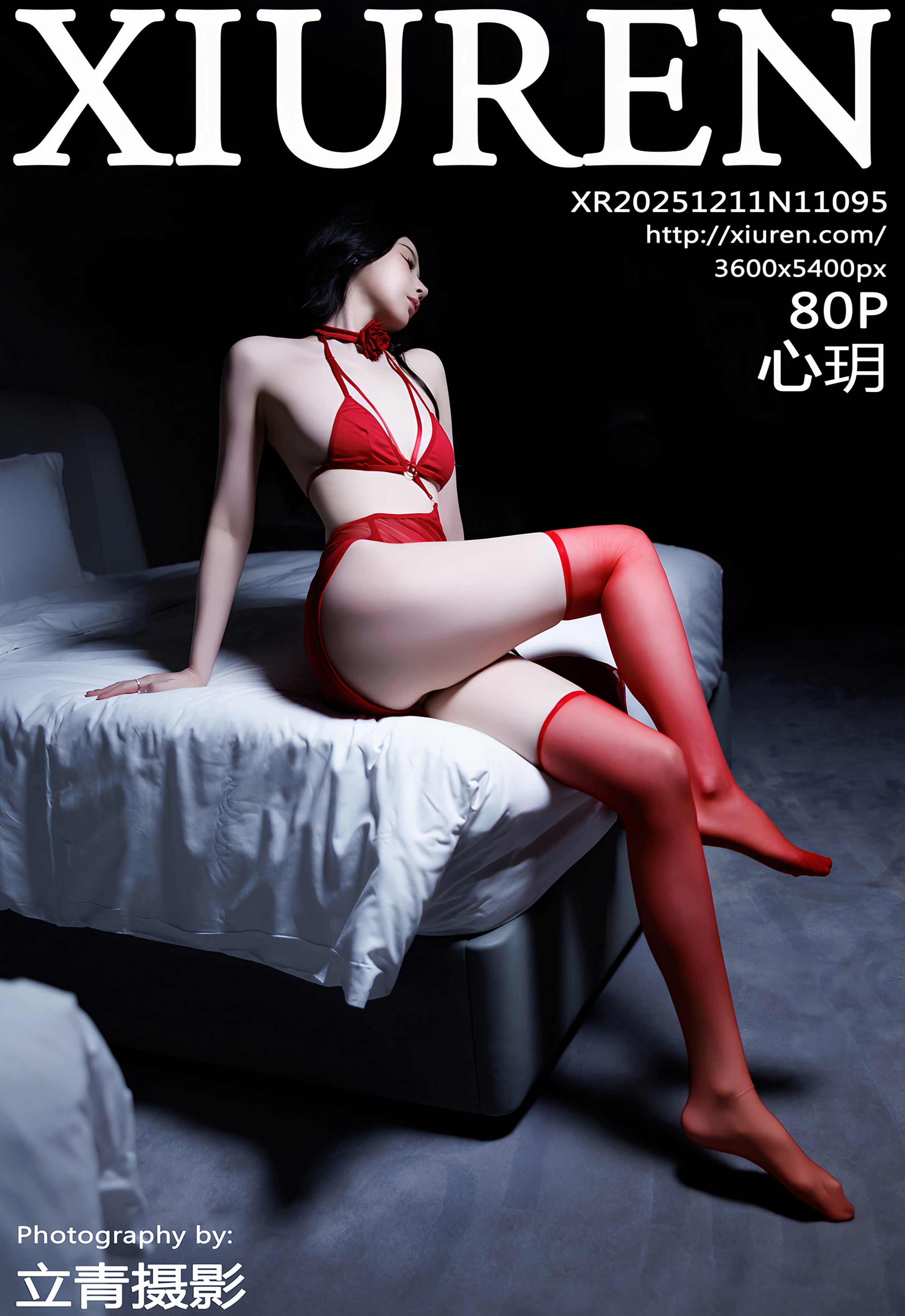 [XiuRen秀人网] No.11095 心玥 性感红色内衣 西安旅拍写真 [80张]插图