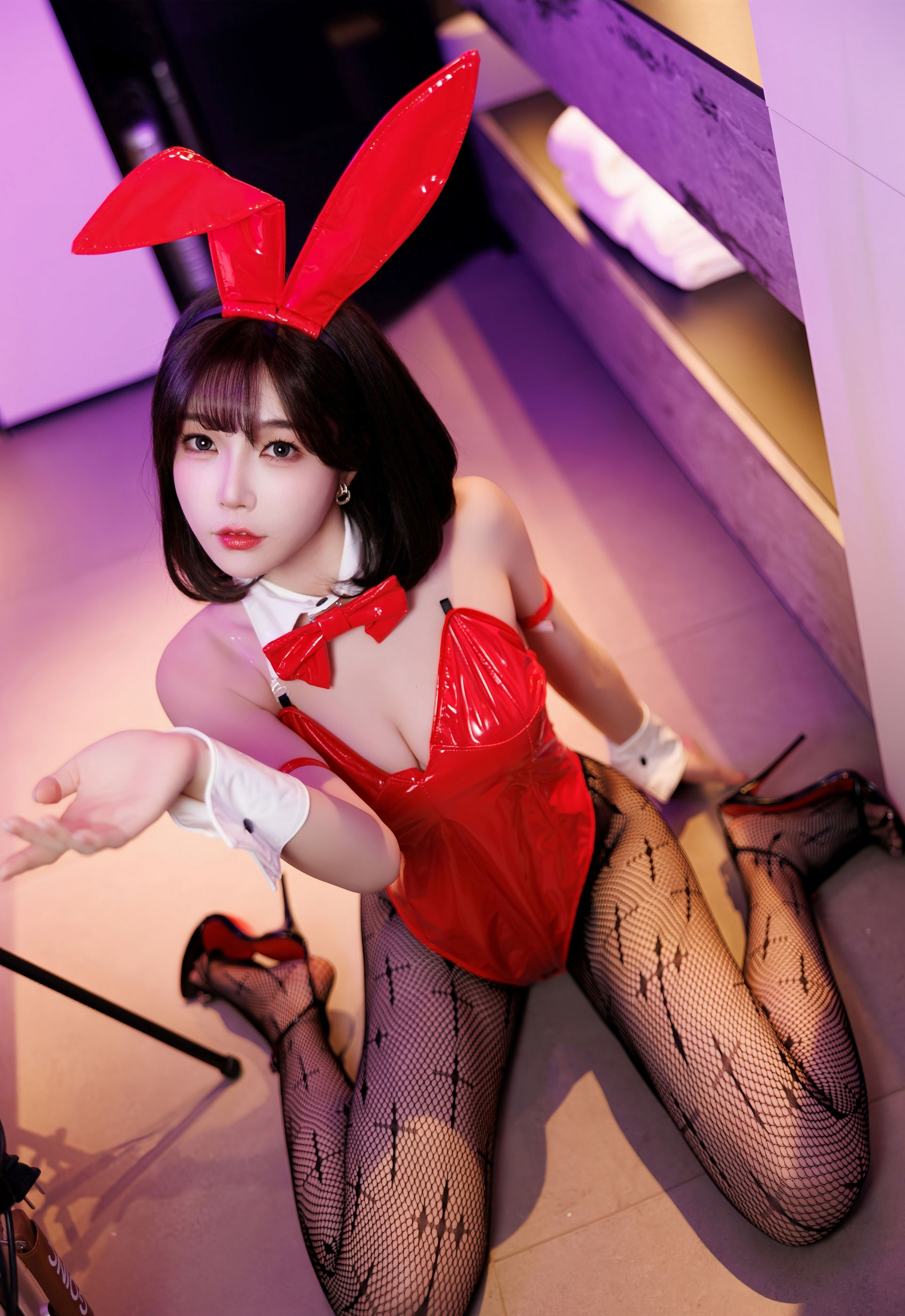 [XiuRen秀人网] No.11252 莉芝荔枝 黑色连衣短裙 魅惑黑丝 性感写真 [100张]插图