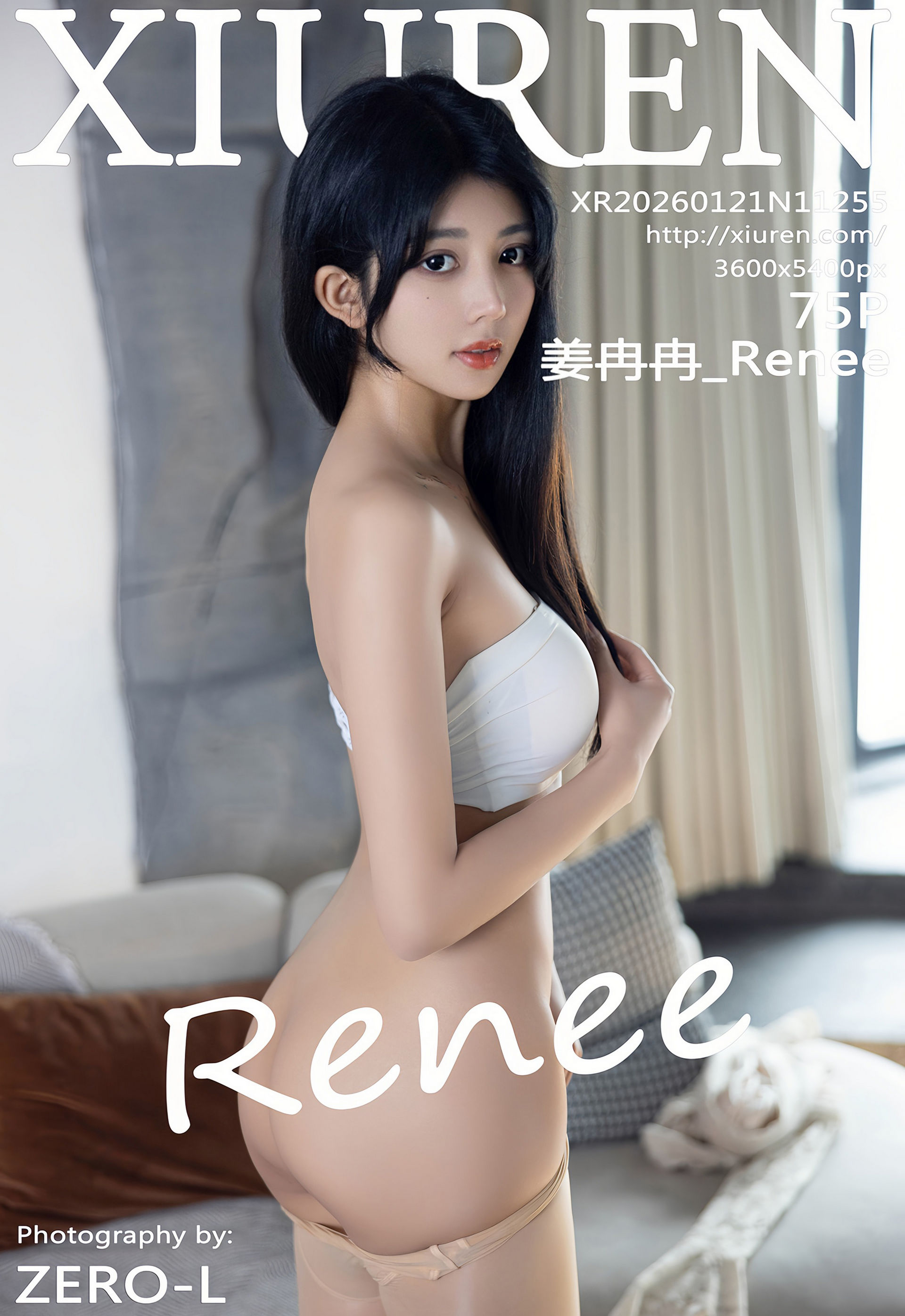 [XiuRen秀人网] No.11255 姜冉冉_Renee@ 白色连衣短裙 诱人肉色丝袜 性感写真 [75张]插图
