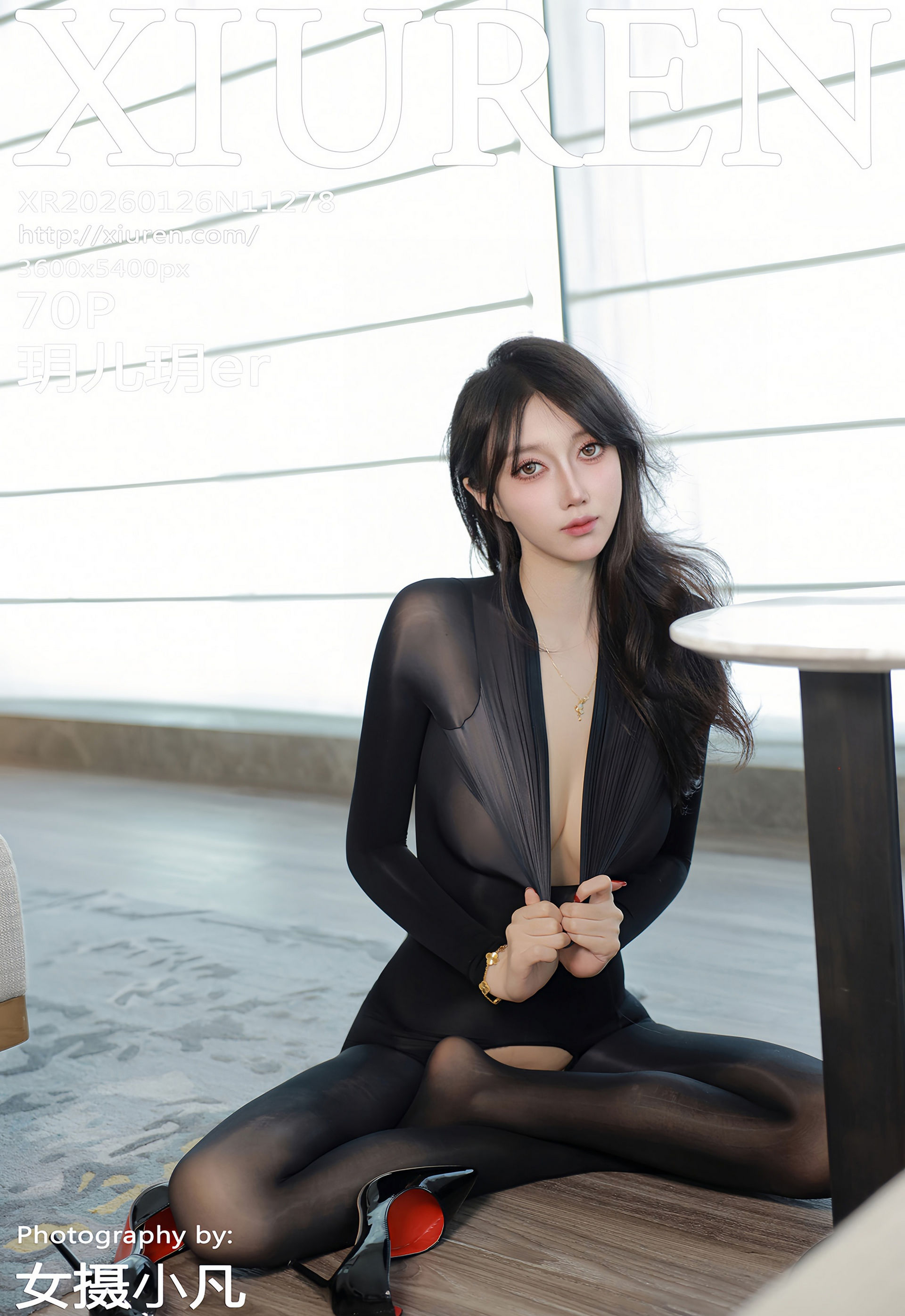 [XiuRen秀人网] No.11278 玥儿玥er 性感黑色连体丝袜 金华心愿旅拍写真 [70张]插图